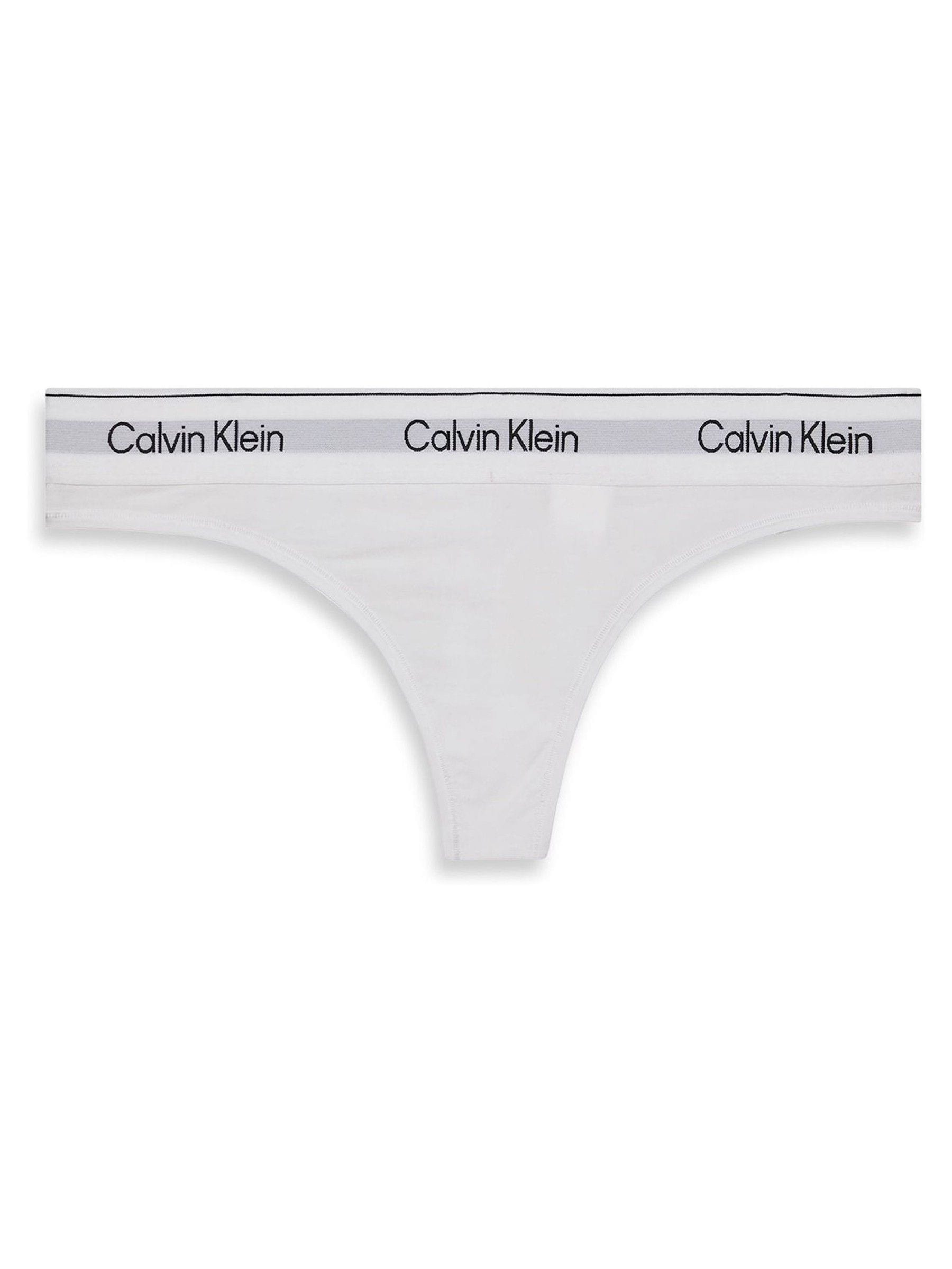 VAN GRAAF Calvin Klein Damen Weiß String Baumwolle Extra Groß - Bild 6