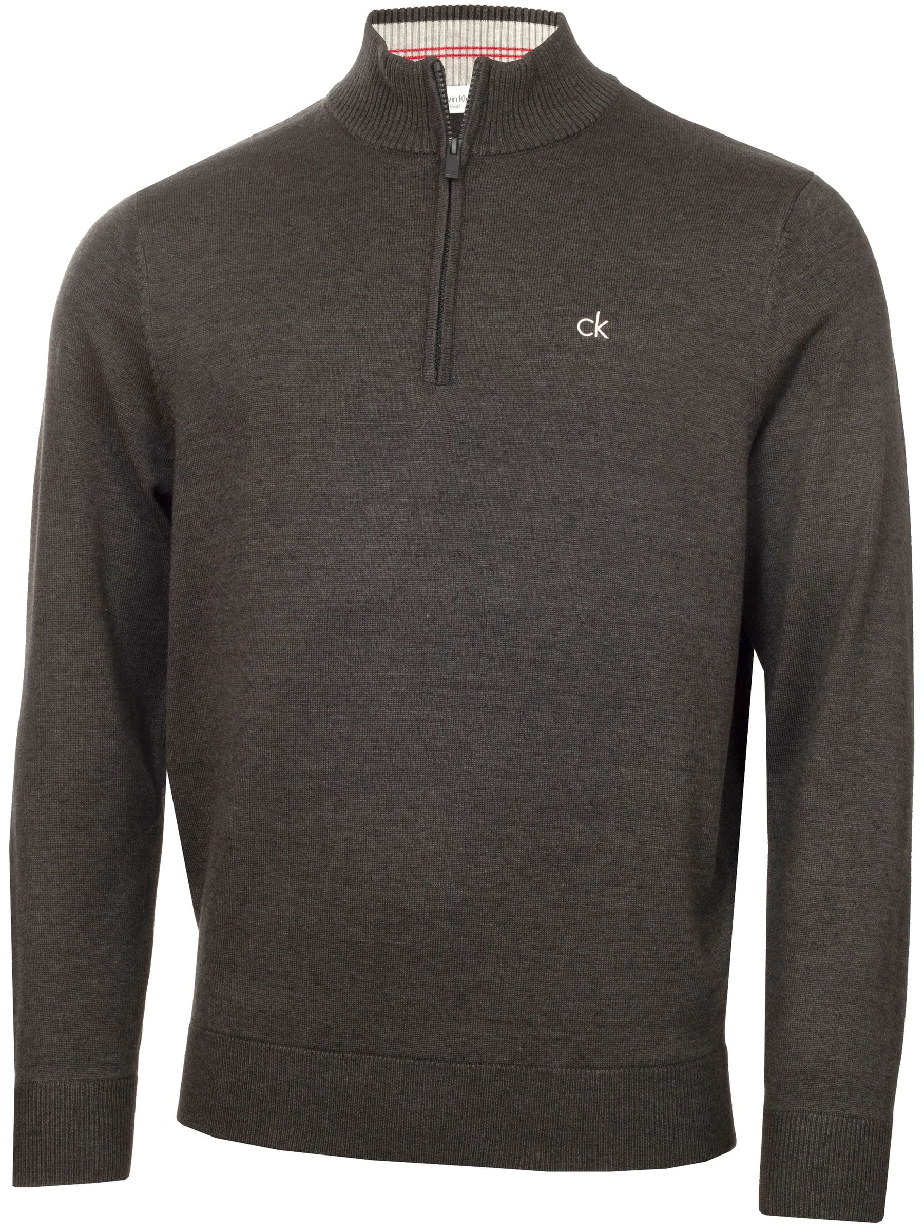Calvin Klein Golf Grey Avenue Half Zip Sweater