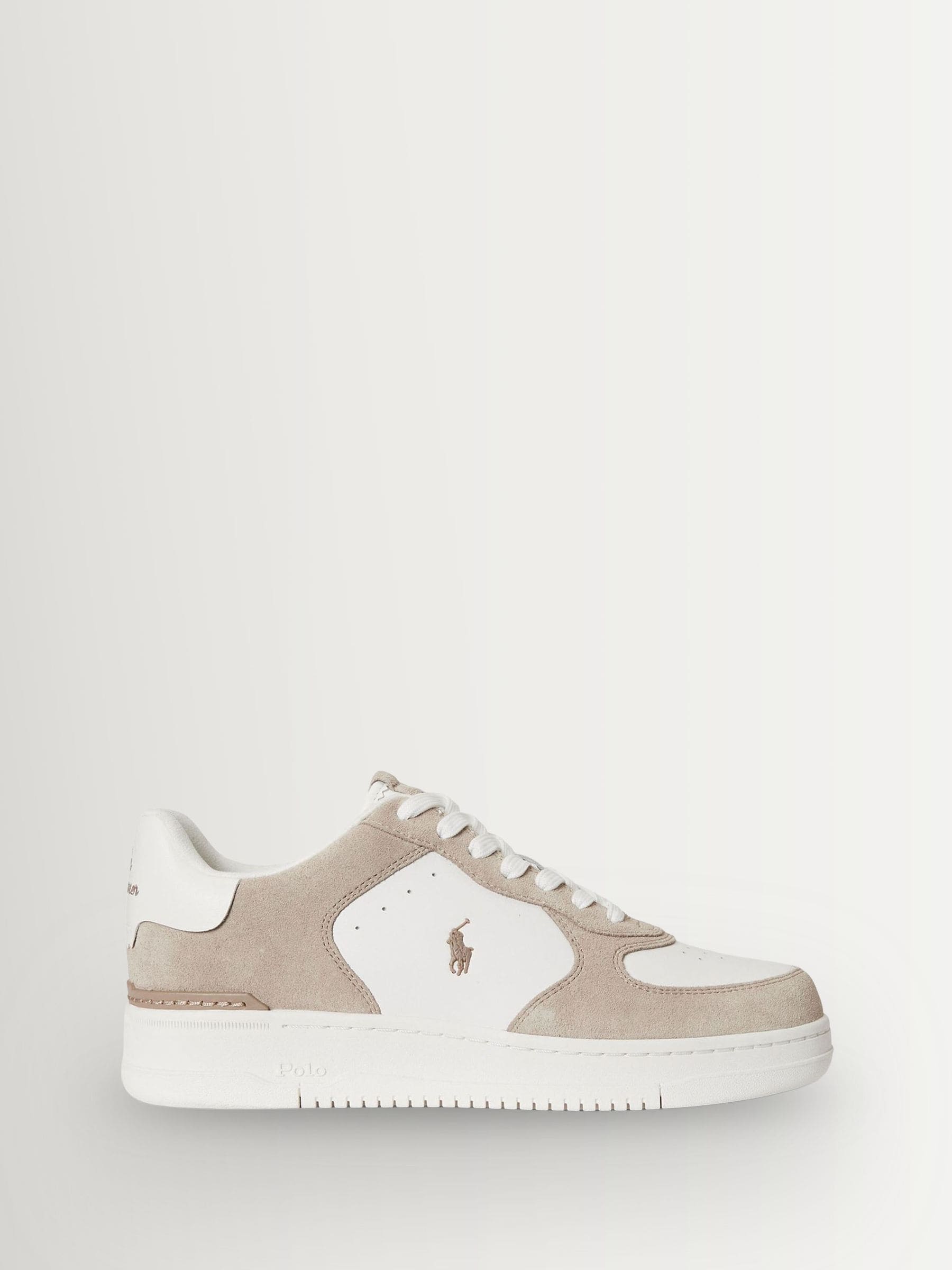 Polo Ralph Lauren Brown/Deckwash White Masters Crt Trainers