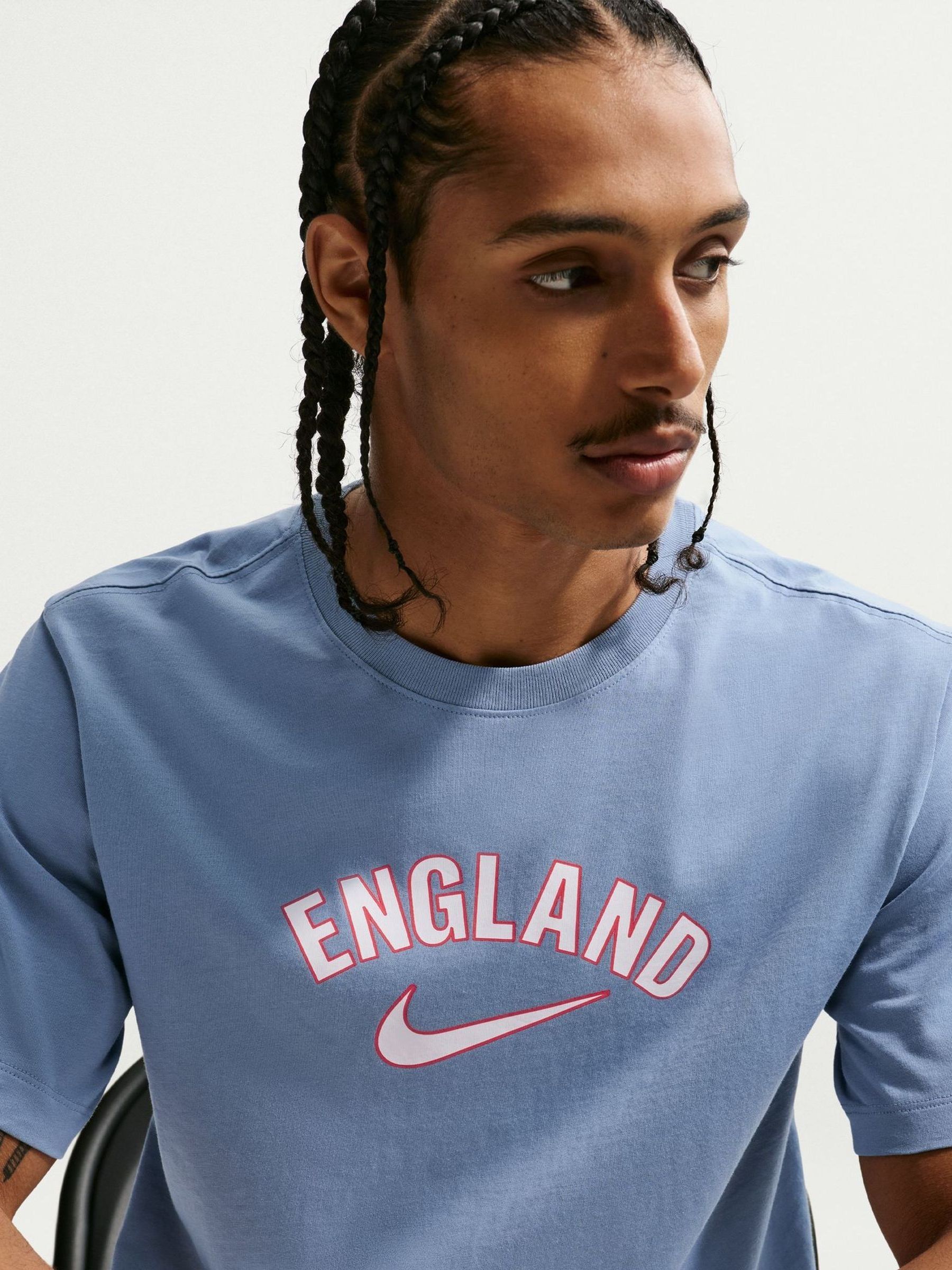 Nike Work Blue England Wordmark Graphic T-Shirt