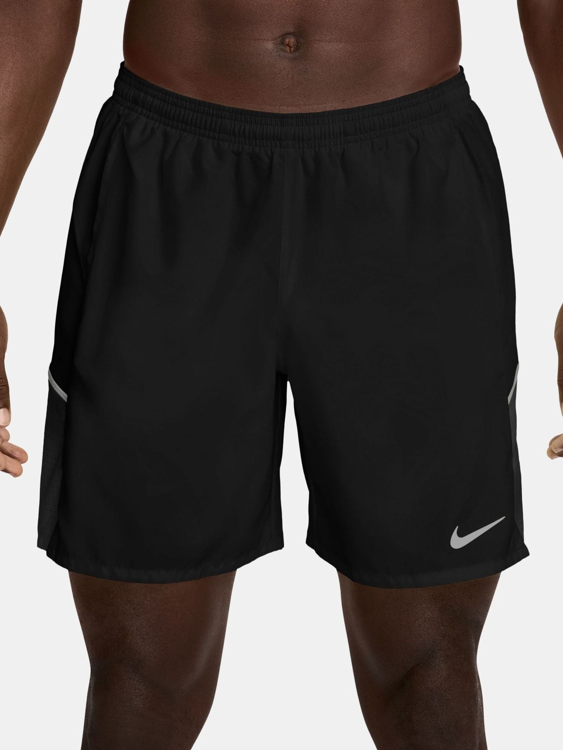 Nike Herr Svart Miler Dri-Fit 7 Inch Unlined Running Shorts
