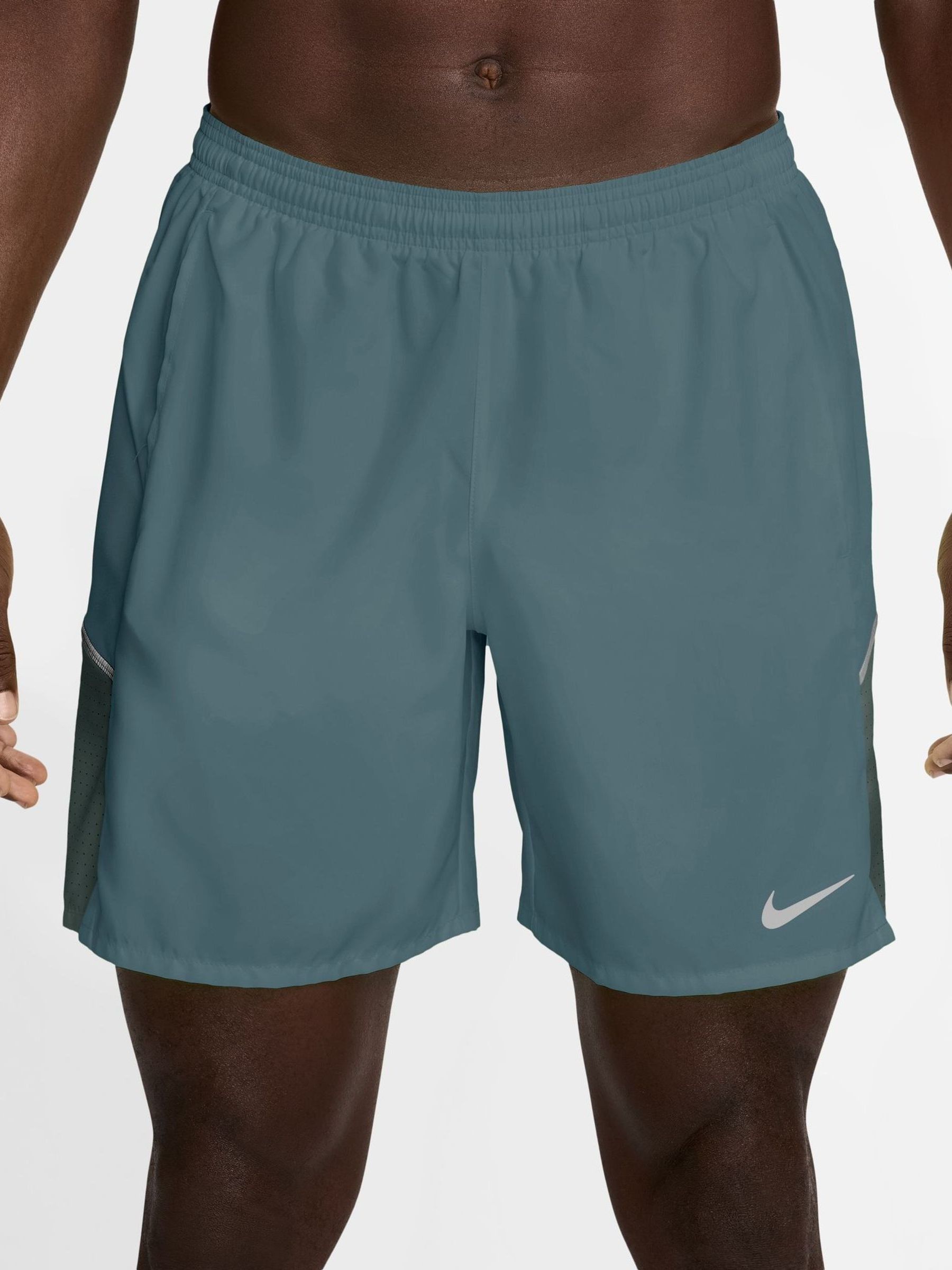 Nike Uomo Mineral Slate Miler Dri-Fit 7 Inch Unlined Running Shorts