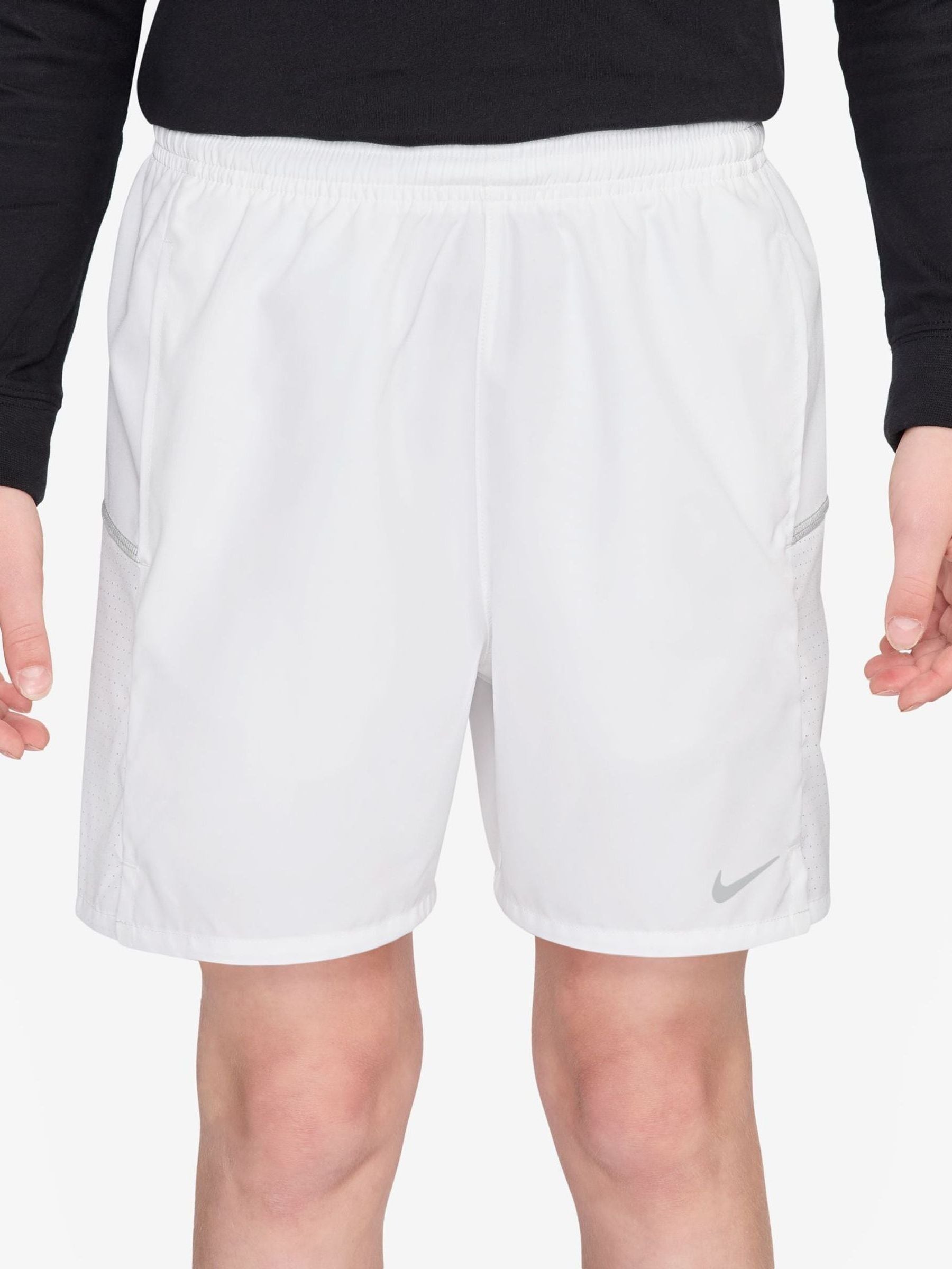 Nike Ragazzo Bianco Miler Dri-Fit Training Shorts