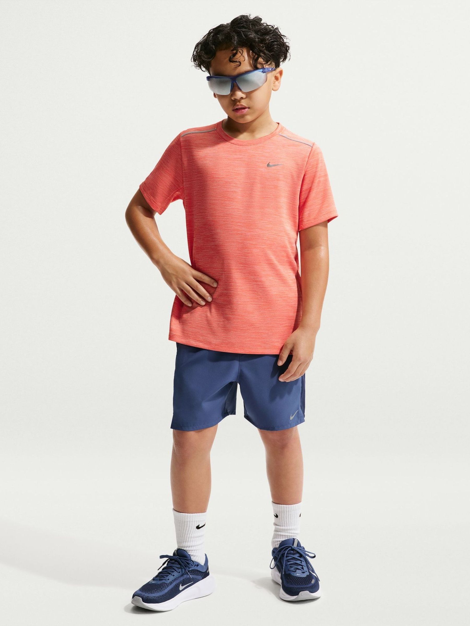 Nike Orange Miler Dri-Fit Short Sleeve T-Shirt