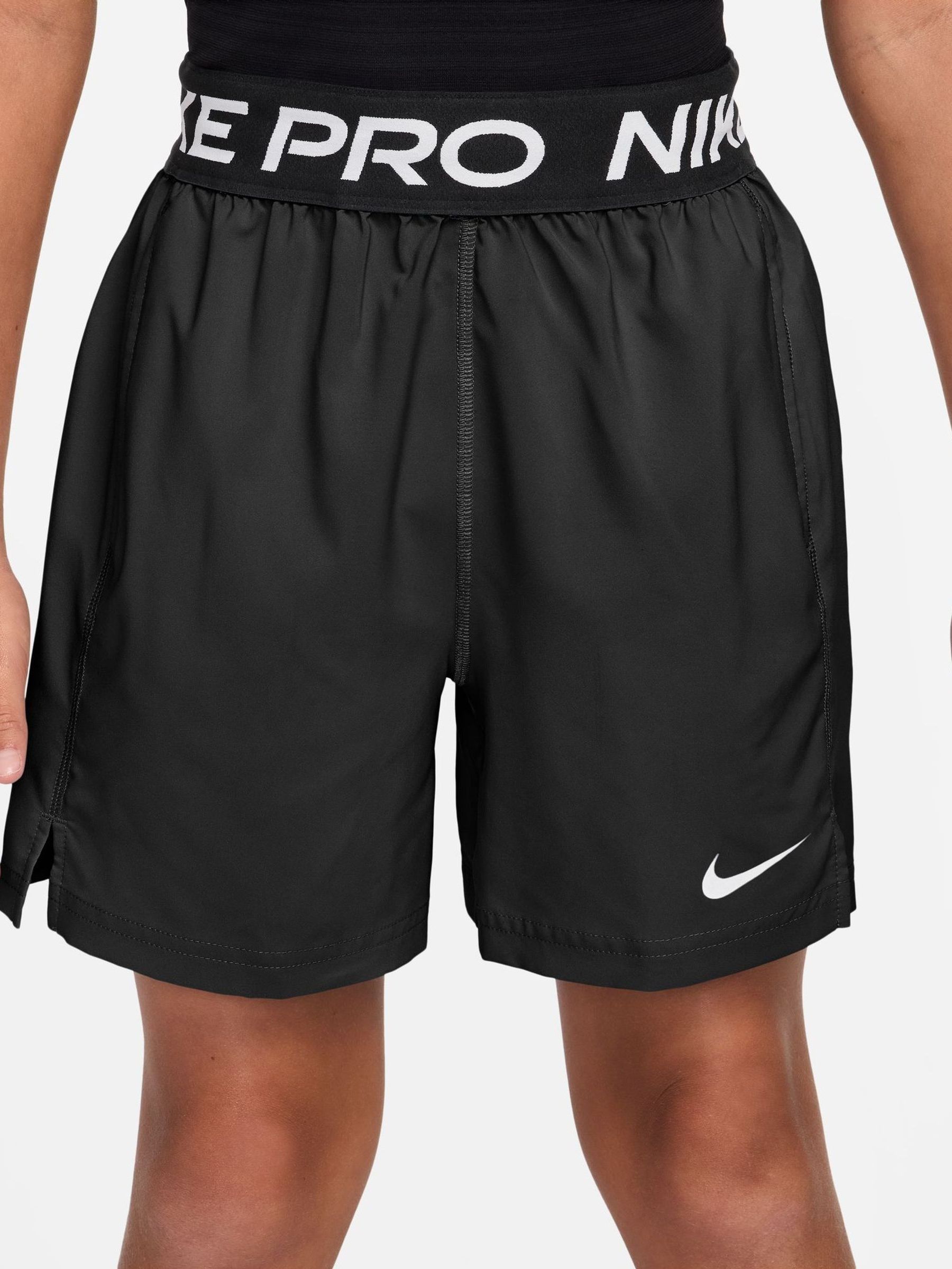 Nike Pojkar Svart Pro Dri-Fit Träningsshorts