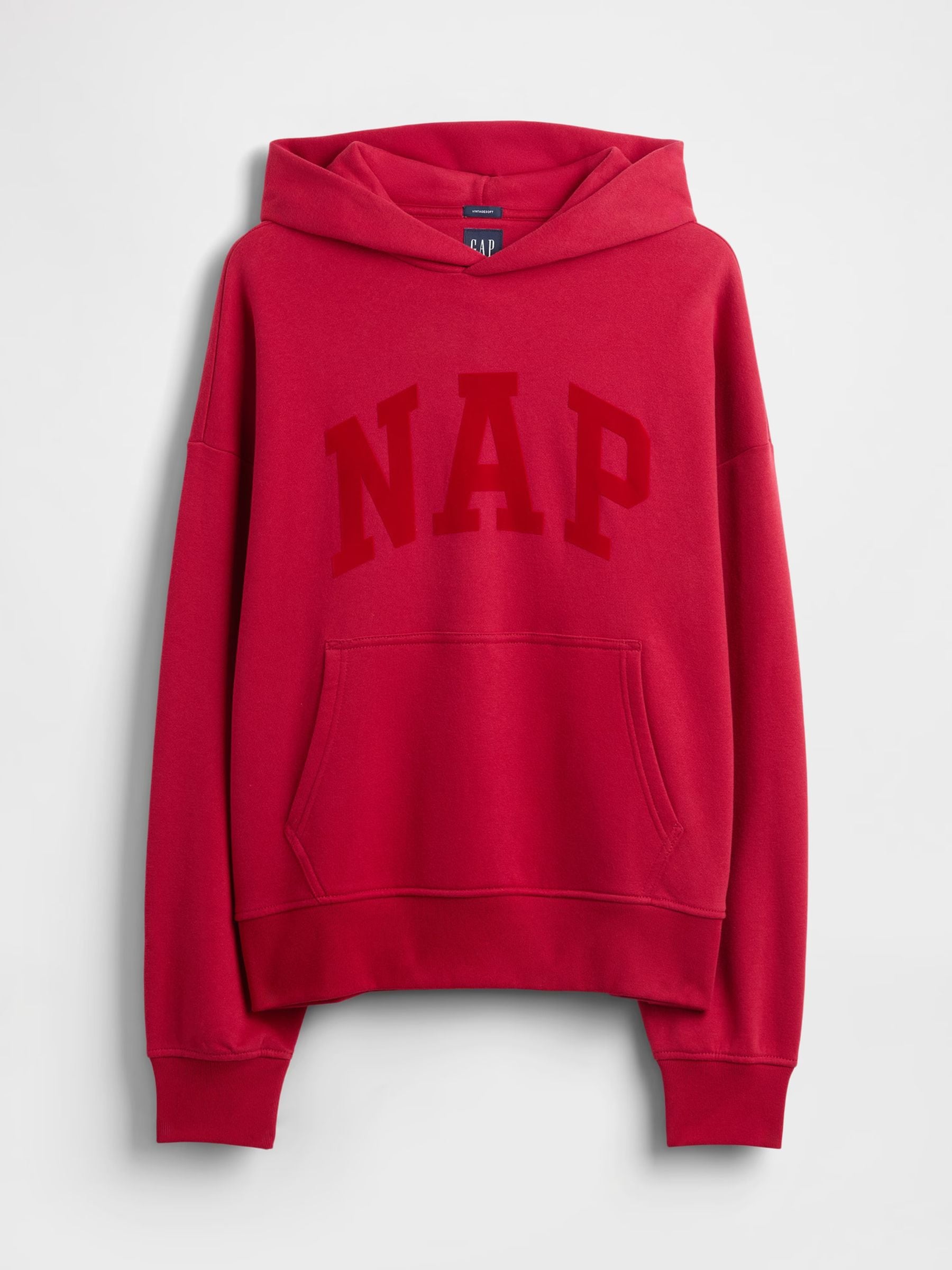 Gap Red VintageSoft NAP Logo Hoodie