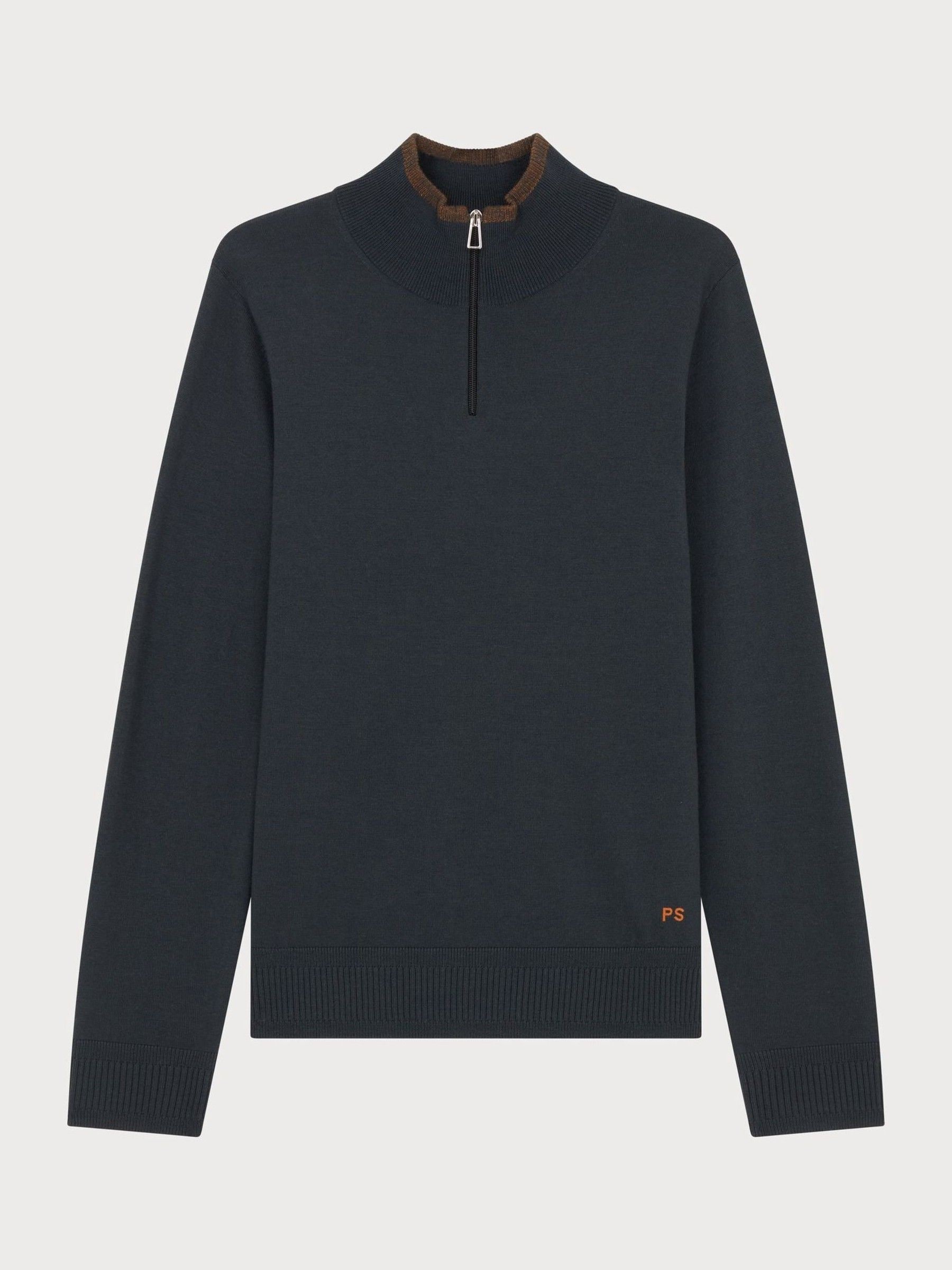 Ps Paul Smith Quarter Zip Merino Wool Jumper