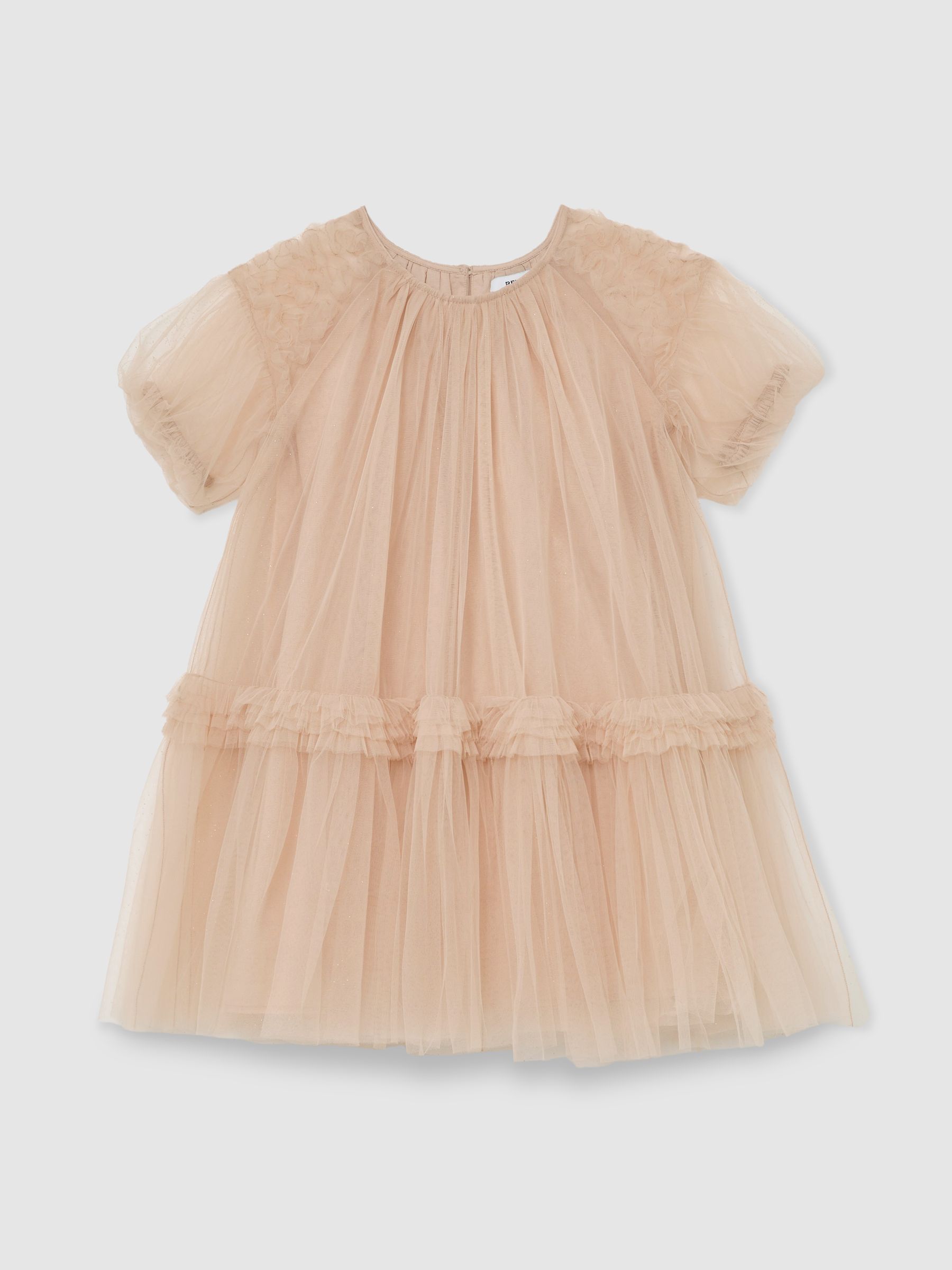Reiss Unisex Kinder Neutral Tallulah 3-9 Yrs Tulle Ruffle-Detail Dress