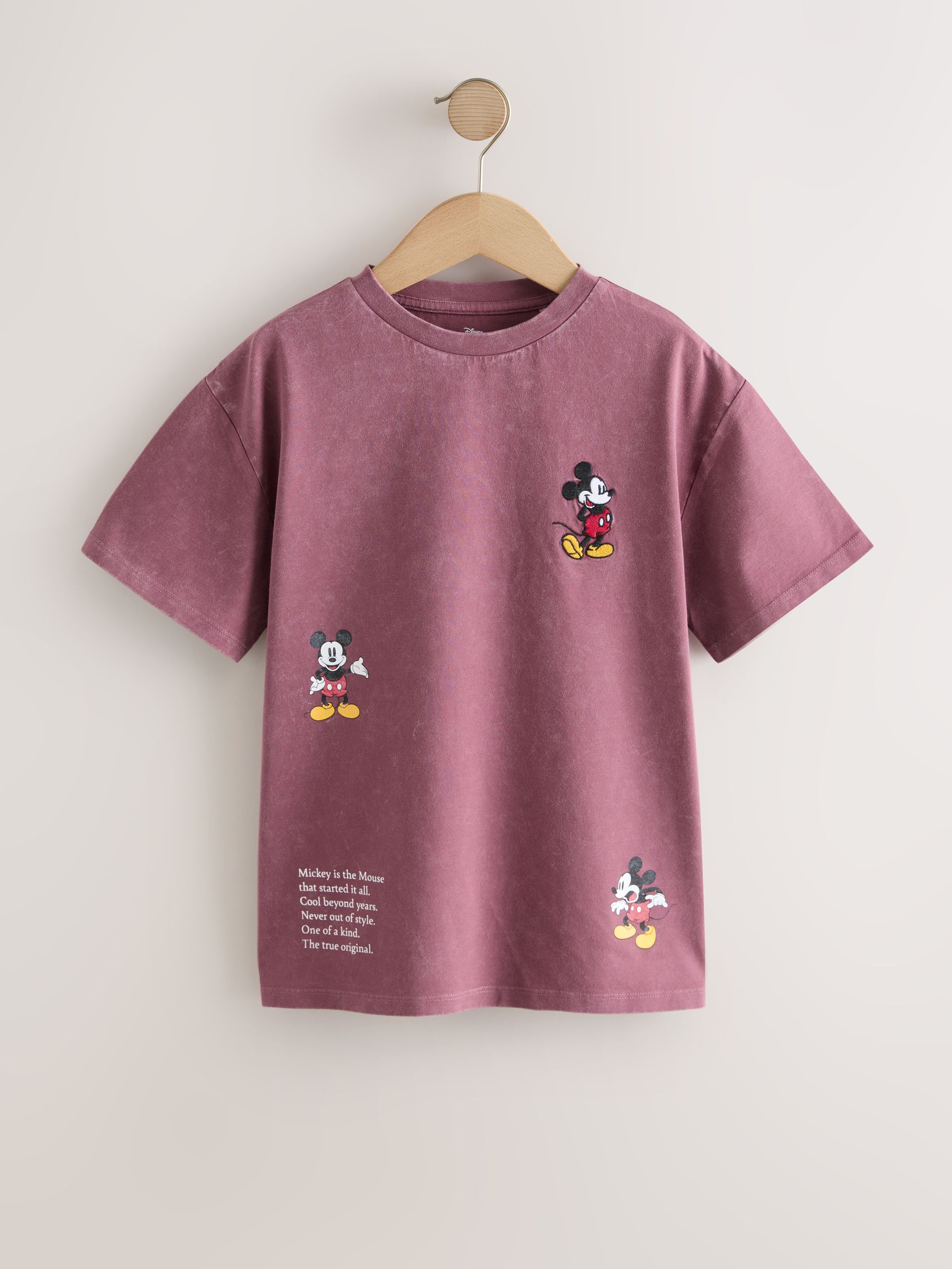 Next Burgundy Mickey Mouse Oversized License Graphic T-Shirt (3-16Yrs)