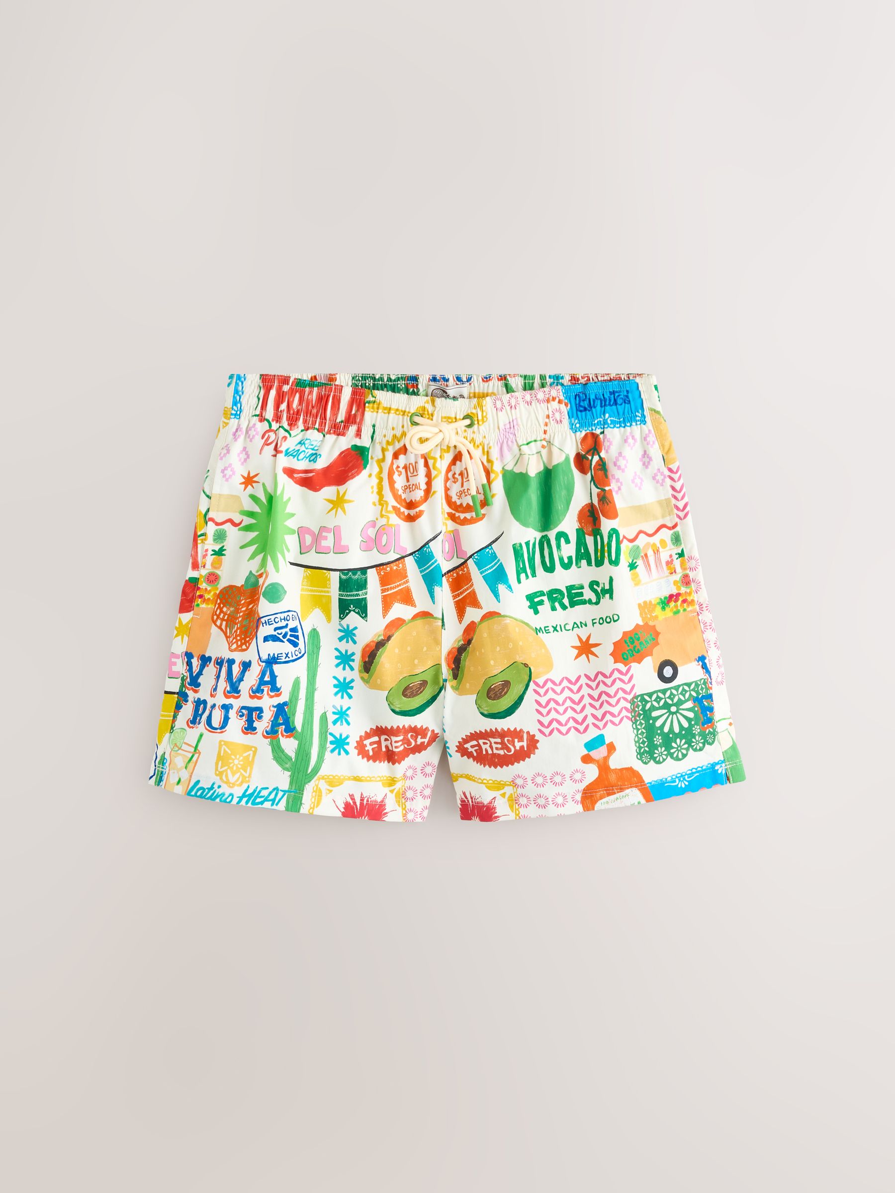 Next - Maillot de bain 5 pouces - Imprimé Taco/Tequila - XXL