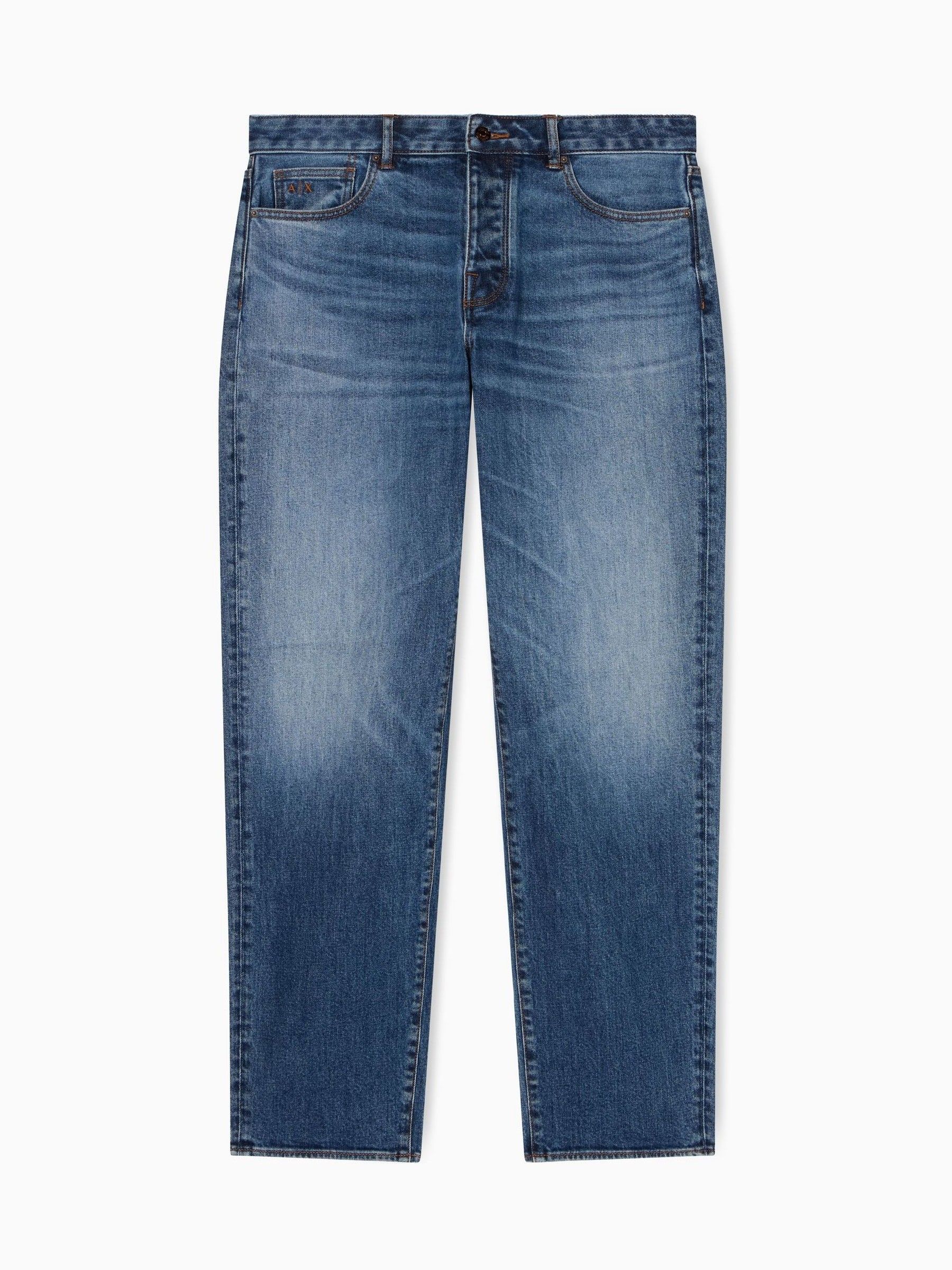 Armani Exchange Blue Slim Fit 5 Pocket Jeans