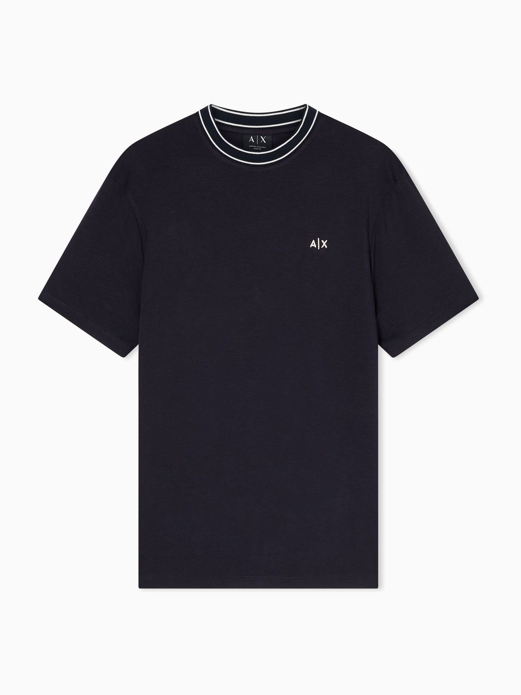 Next - Armani Exchange Blue Regular Fit Tipped T-Shirt