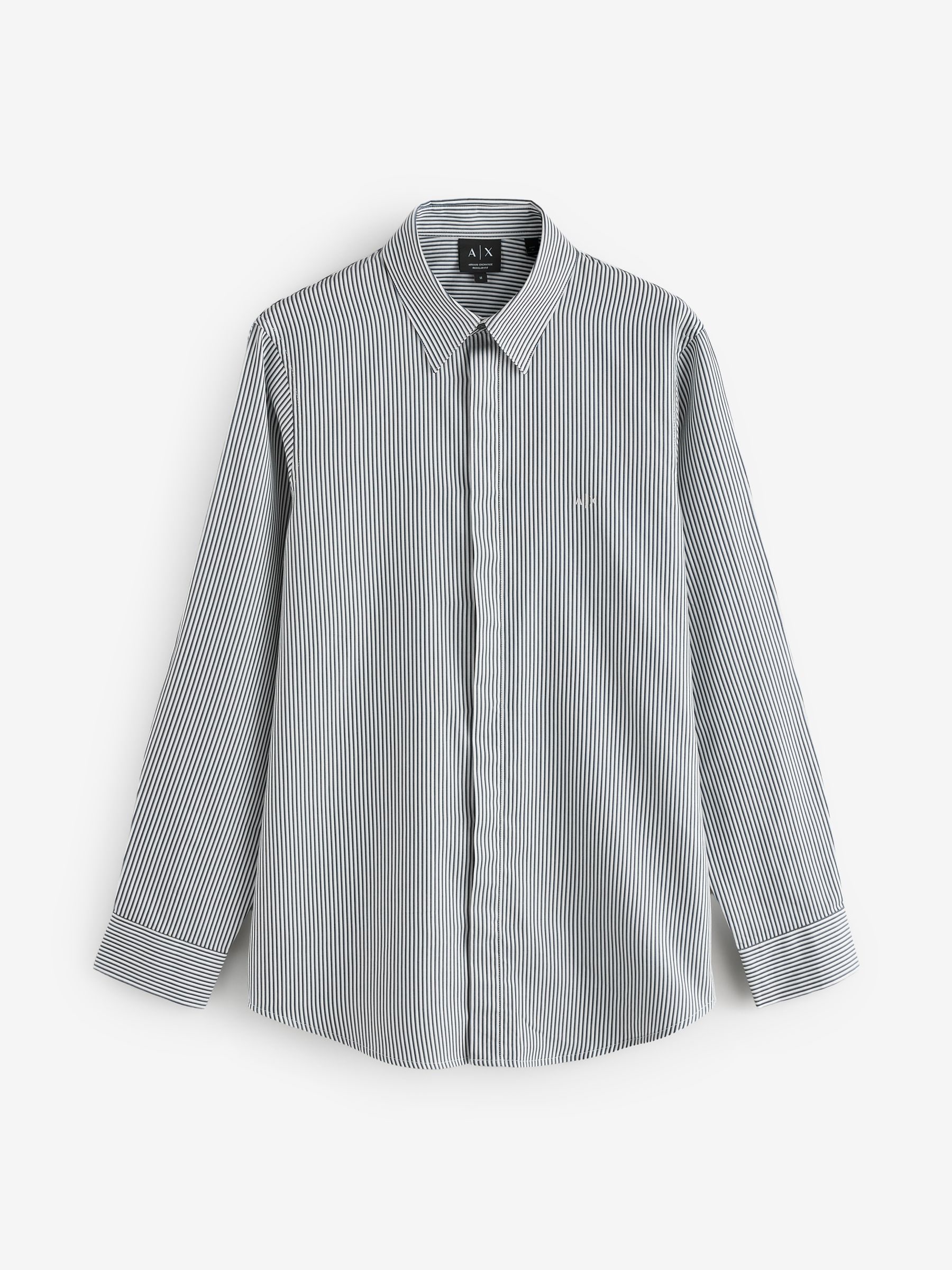 Armani Exchange Miesten Kermanvaalea Armani Exchangen Raidallinen Paita, Normaali Istuvuus