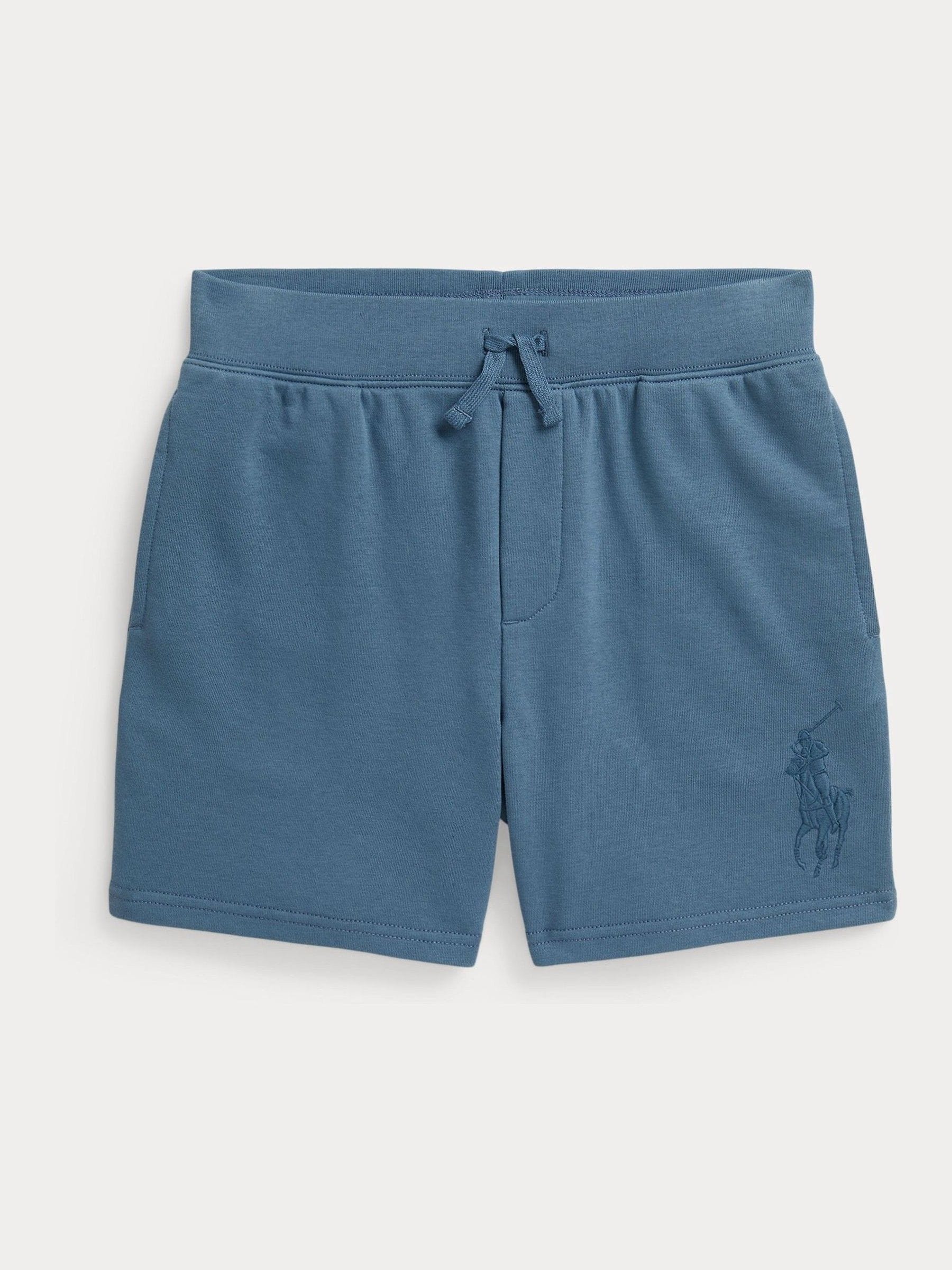 Polo Ralph Lauren Ragazzo Blu E Big Pony Player Cotton Jersey Shorts