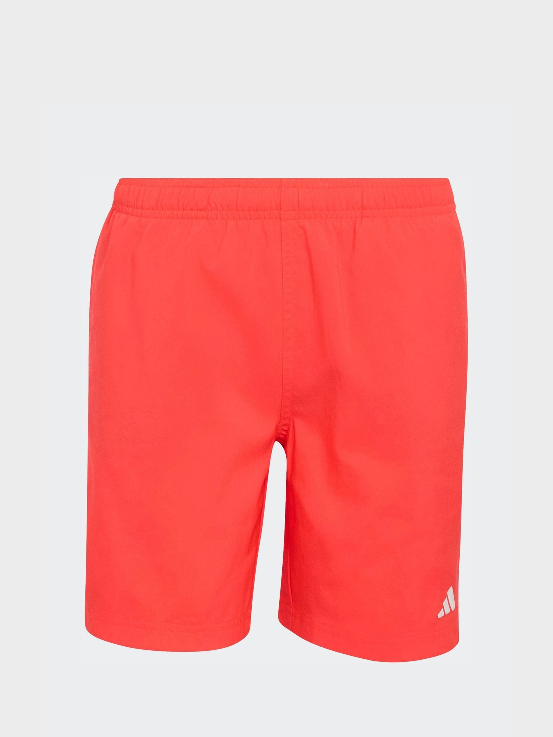 Adidas Chicos Rojo Essentials Youth Swim Shorts - Imagen 1