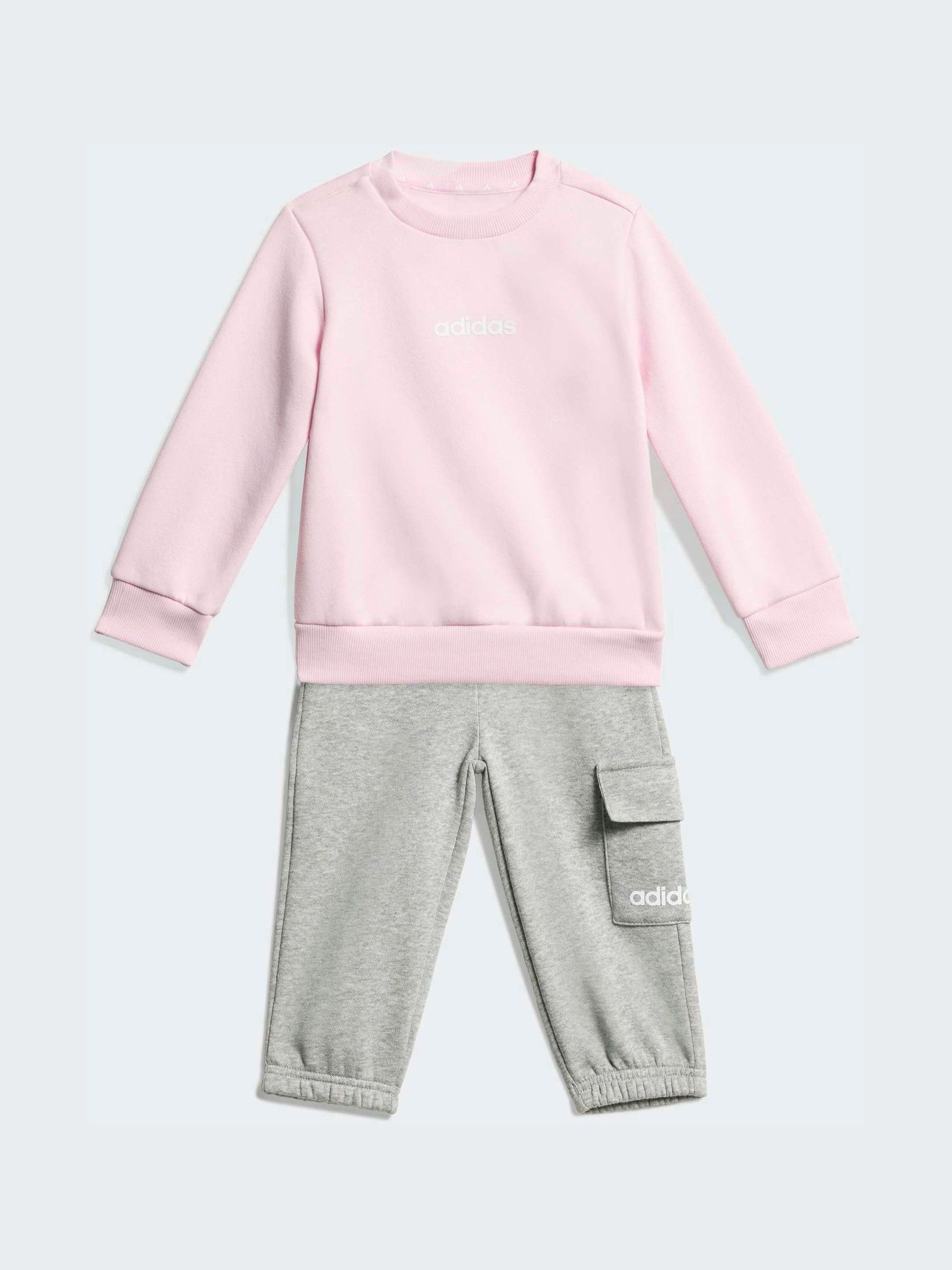 Adidas Rose Completo Felpa E Pantaloni Cargo Per Bebé Essentials - Immagine 2