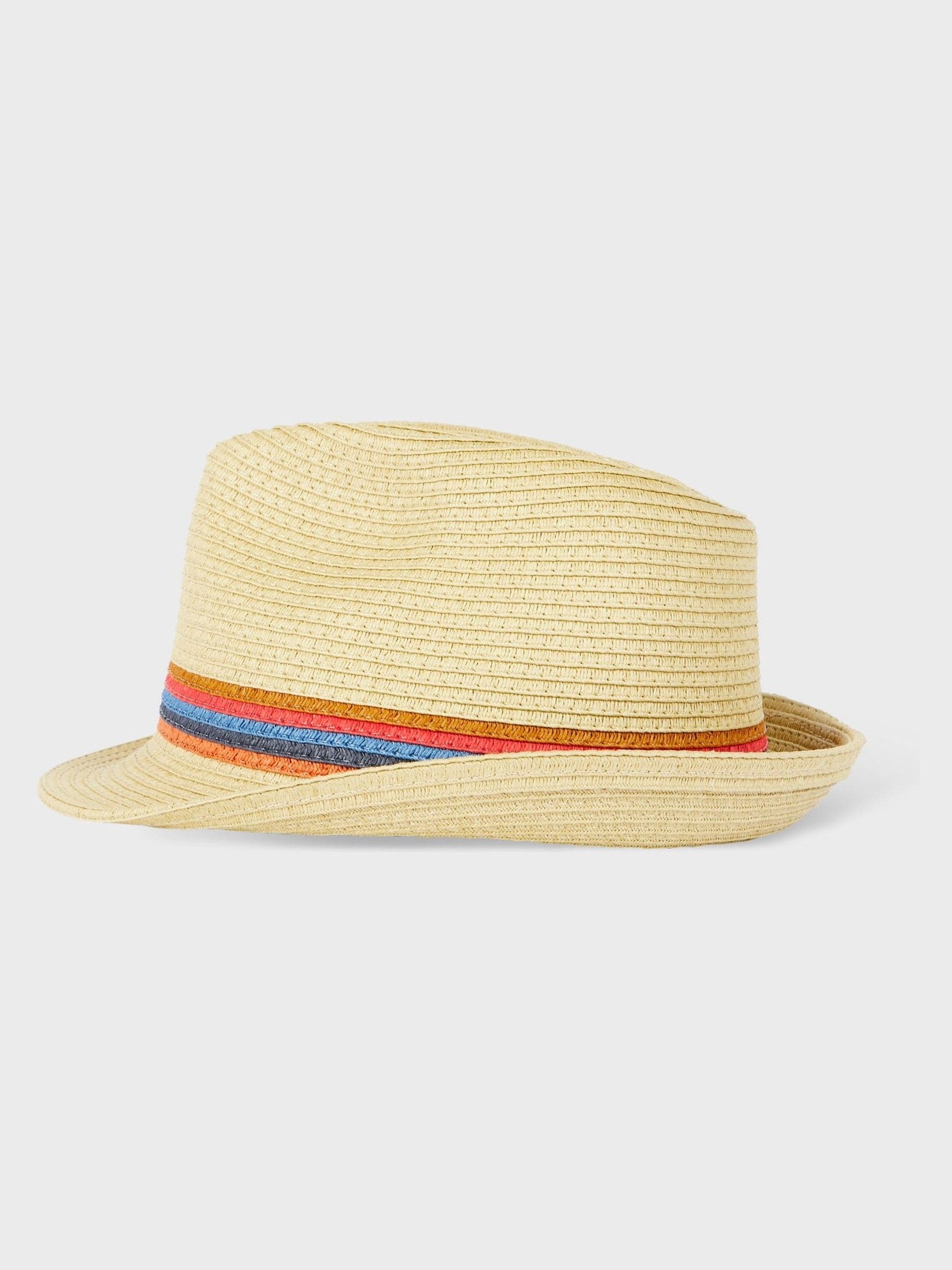 PS Paul Smith Men's Trilby Hat - Paper - Signature Stripe
