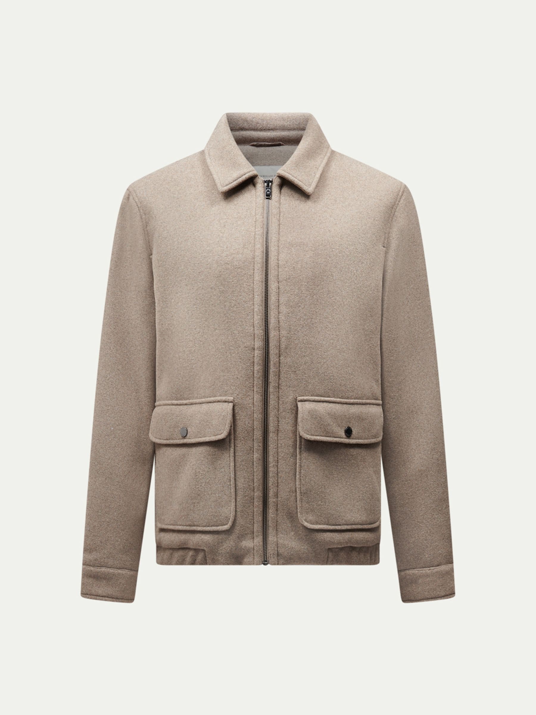 Peckham Rye Natural Wool Blend Bomber Jacket