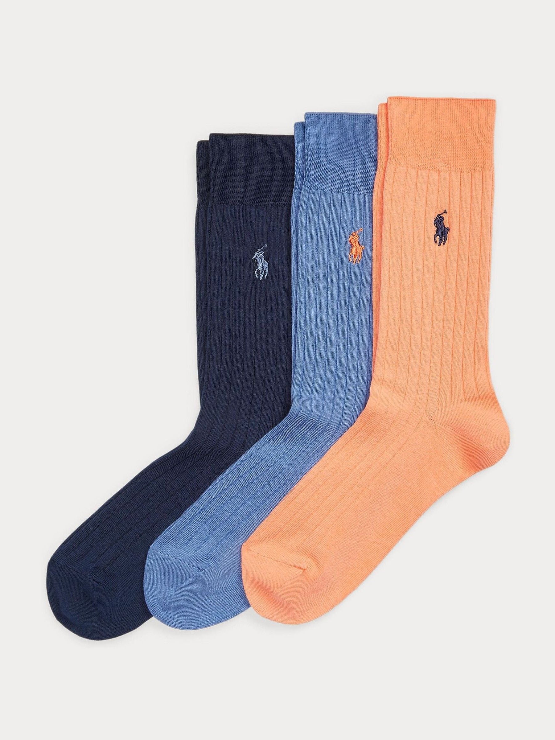 Polo Ralph Lauren - Calzini Girocollo 3 Confezione In Cotone Egiziano A Coste