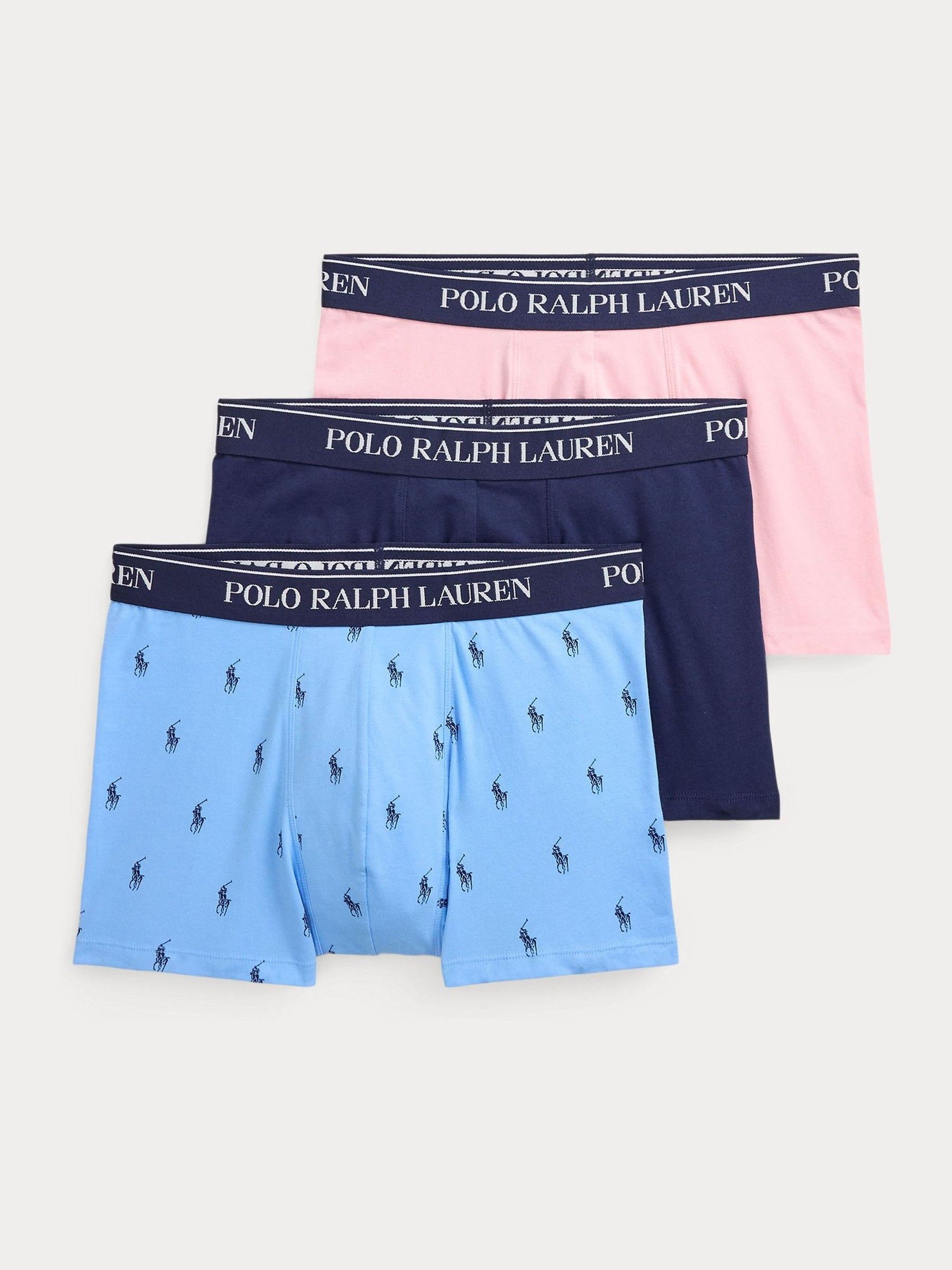 Polo Ralph Lauren Light Blue Stretch Cotton Boxers 3 Pack