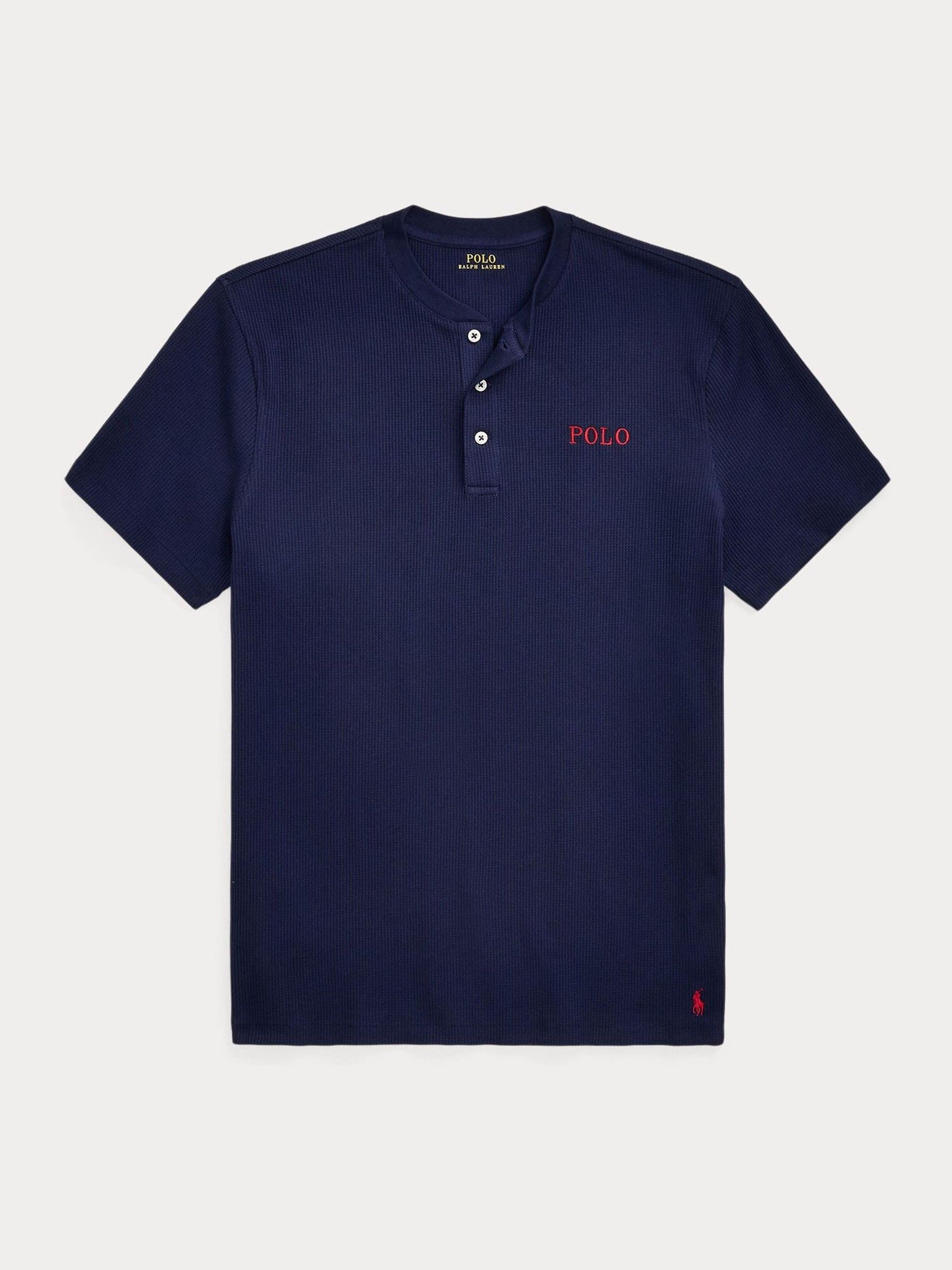 Next - Polo Ralph Lauren Blue Waffle Henley T-Shirt