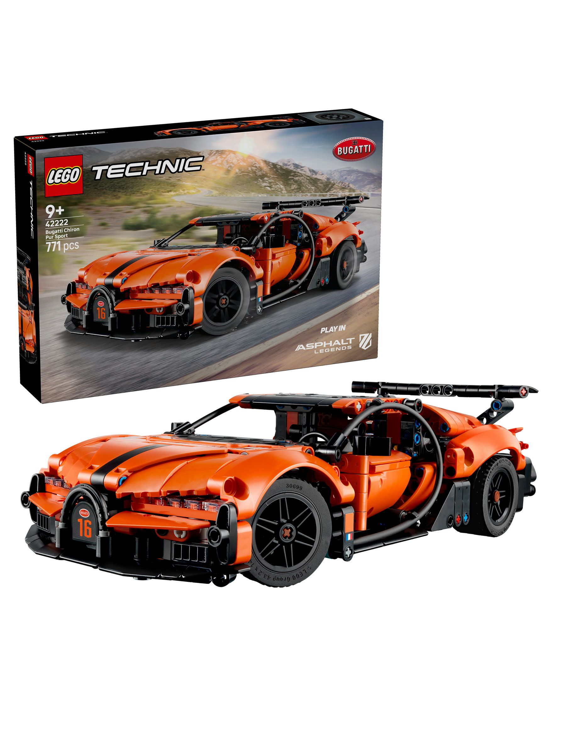 LEGO LEGO Technic Bugatti Chiron Pur Sport Hypercar Toy 42222