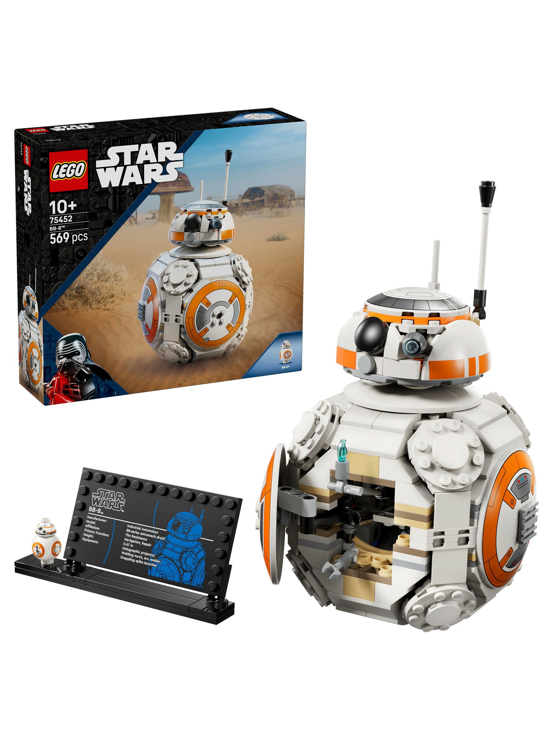 Lego Unisex Barn Star Wars Bb8 Astromech Droid Building Toy 75452