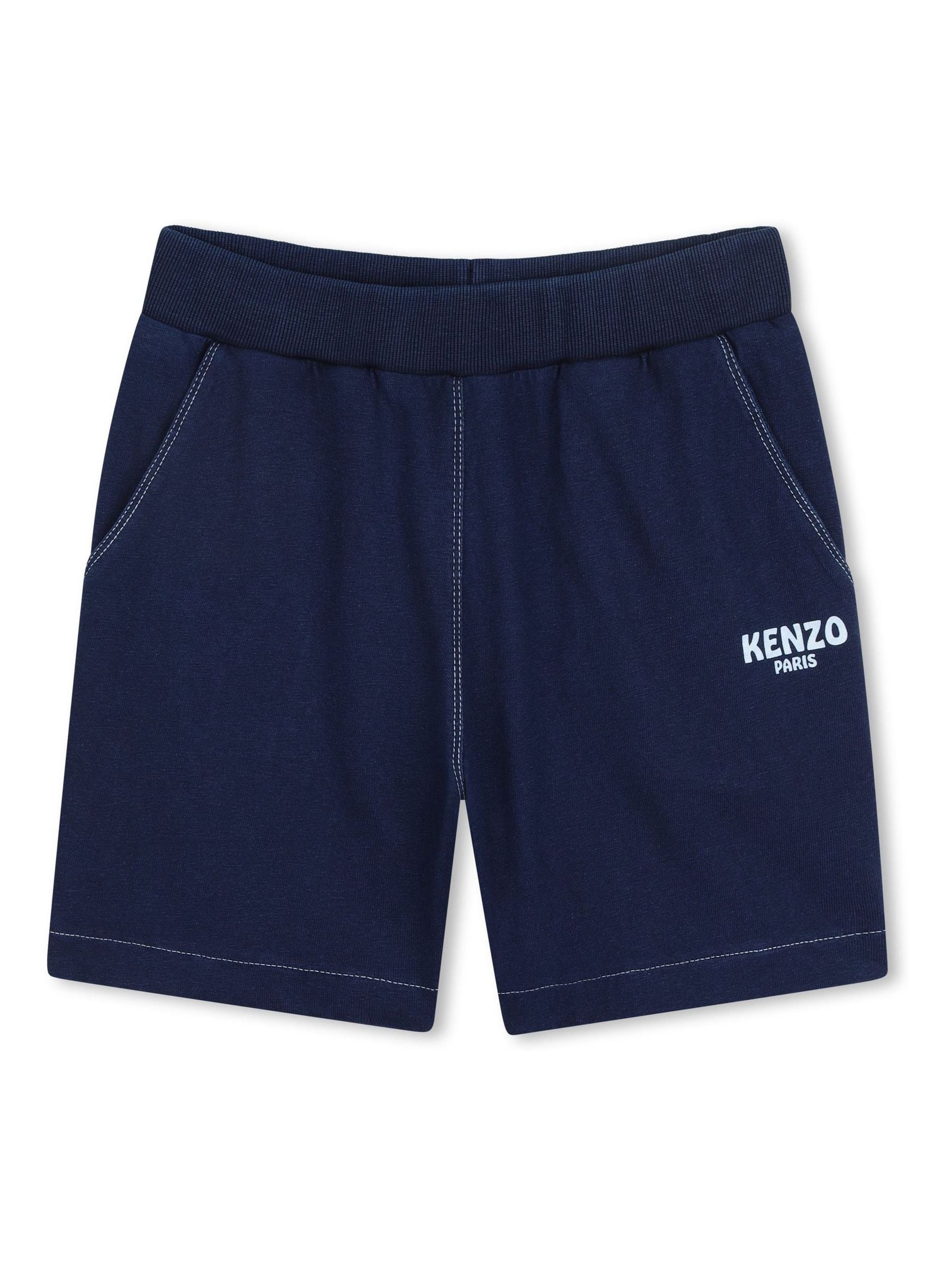 Kenzo Kids Herr Blå Logo Bermuda Shorts