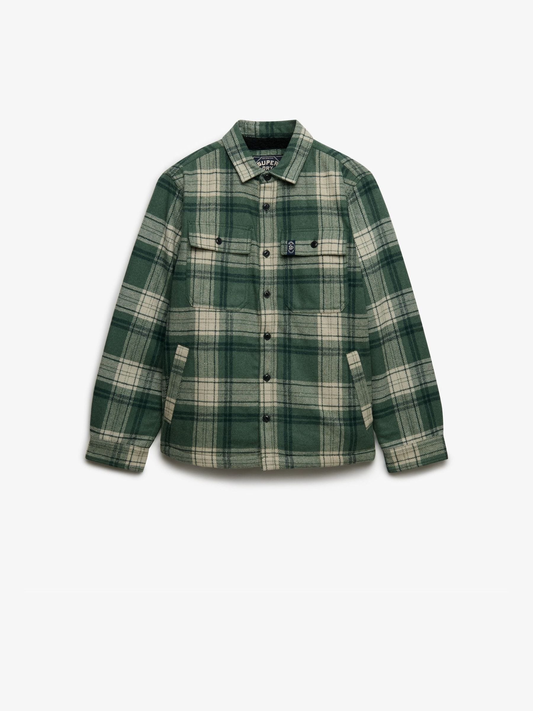 Superdry Herren Grün Miller Overshirt Mit Borg-Futter - Bild 1