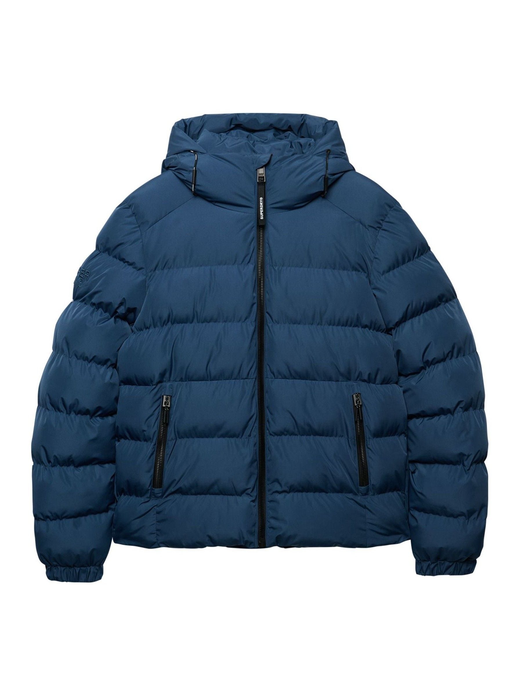 Superdry Herren Bleu Daunenjacke Mit Kapuze - Bild 2