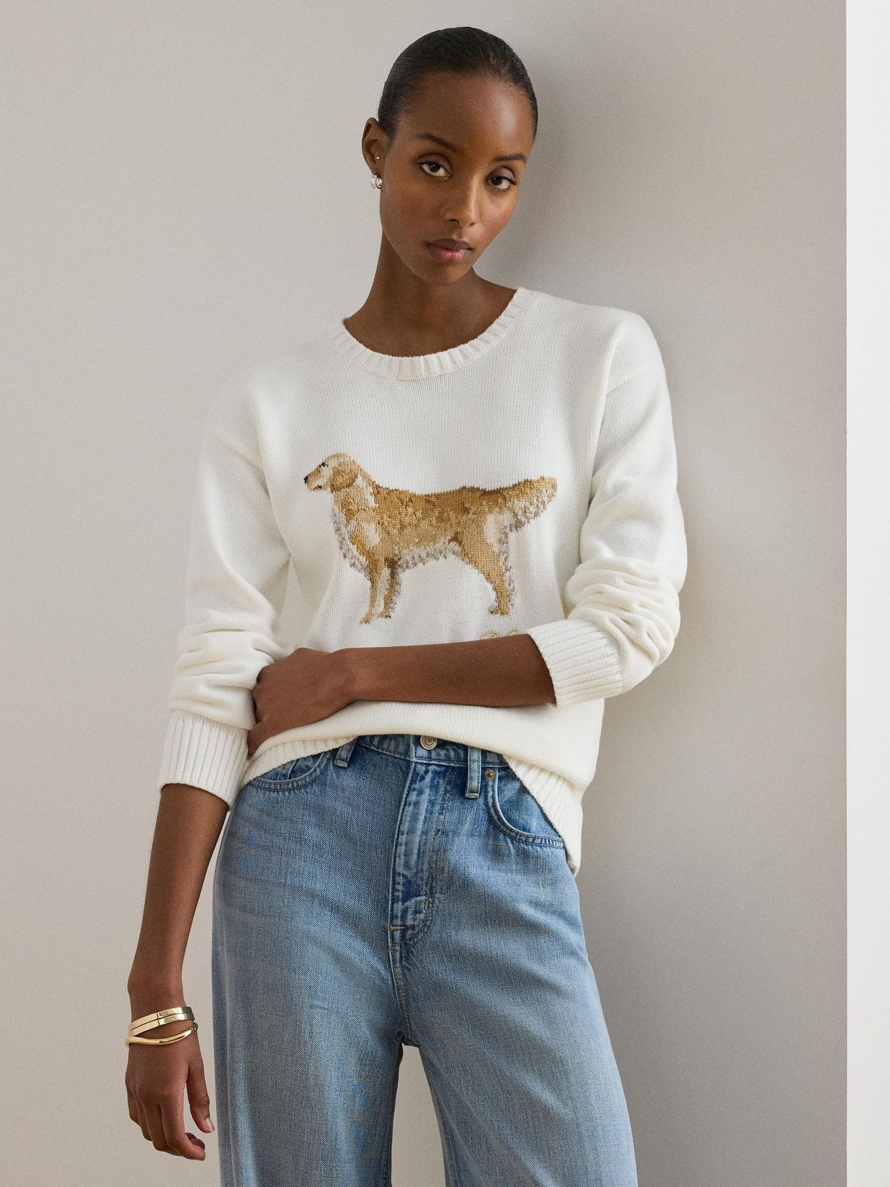 Lauren Ralph Lauren White Pullover Sweater