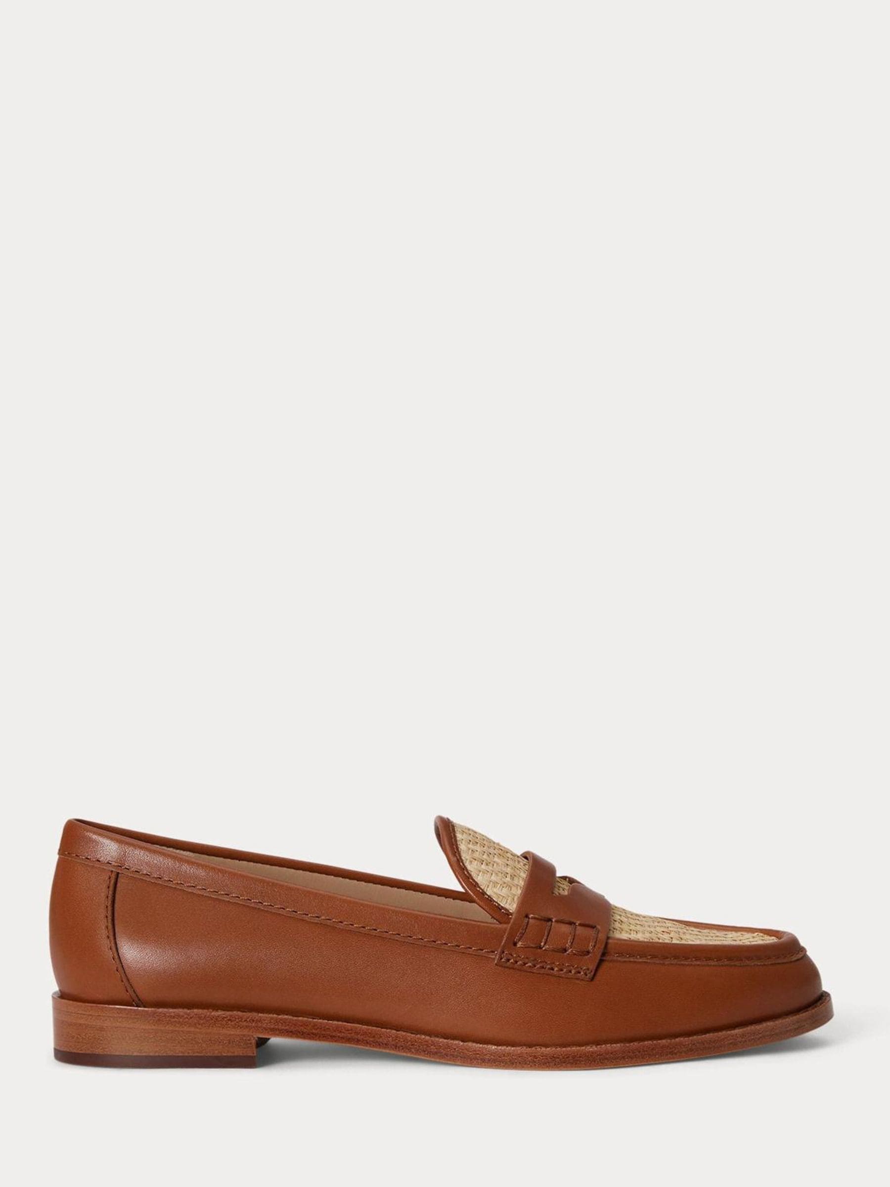 Next - Lauren Ralph Lauren Damski Brązowy Wynnie Flats Loafers