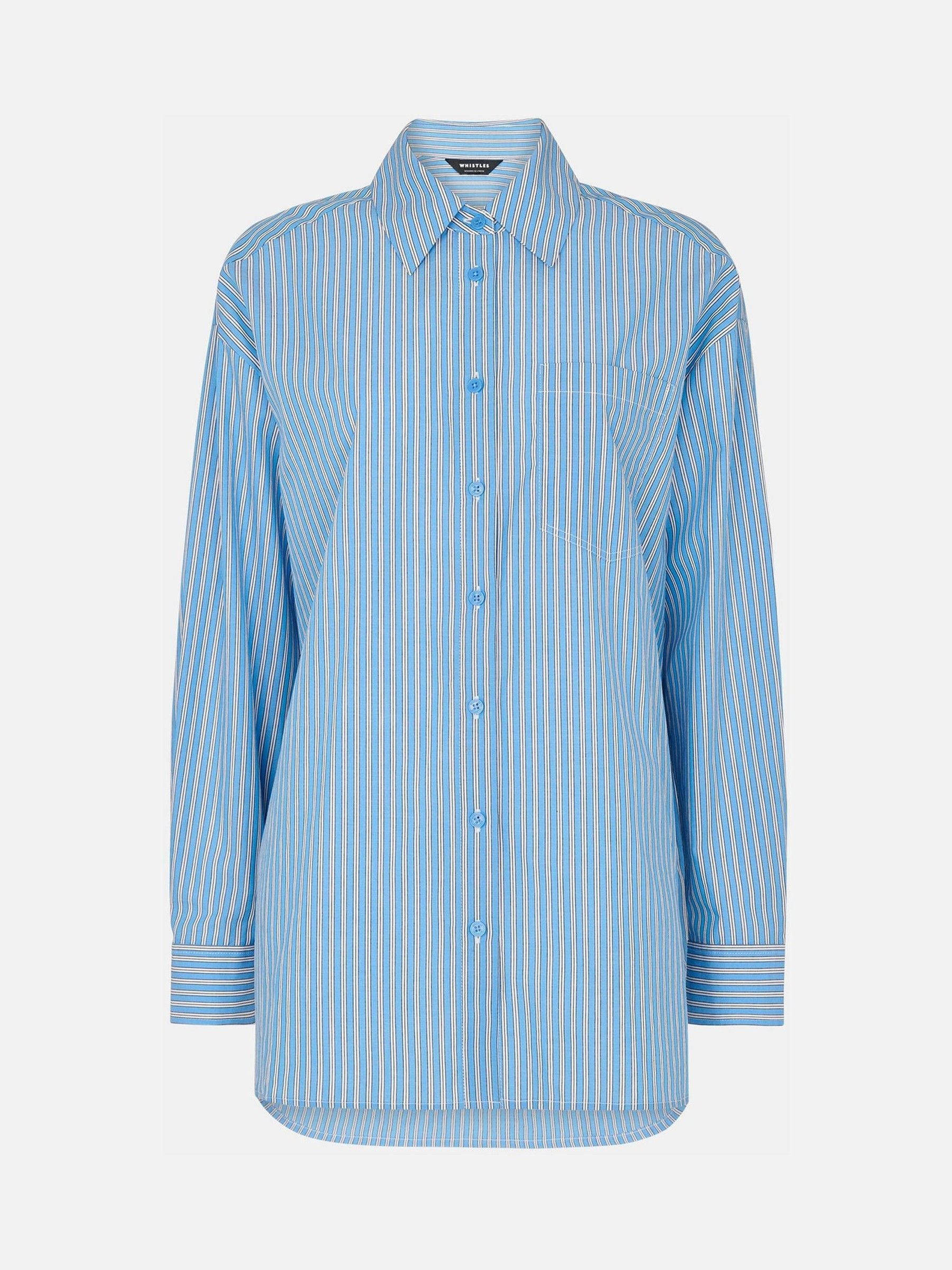 Whistles Donna Blu - Camicia Oversize A Righe