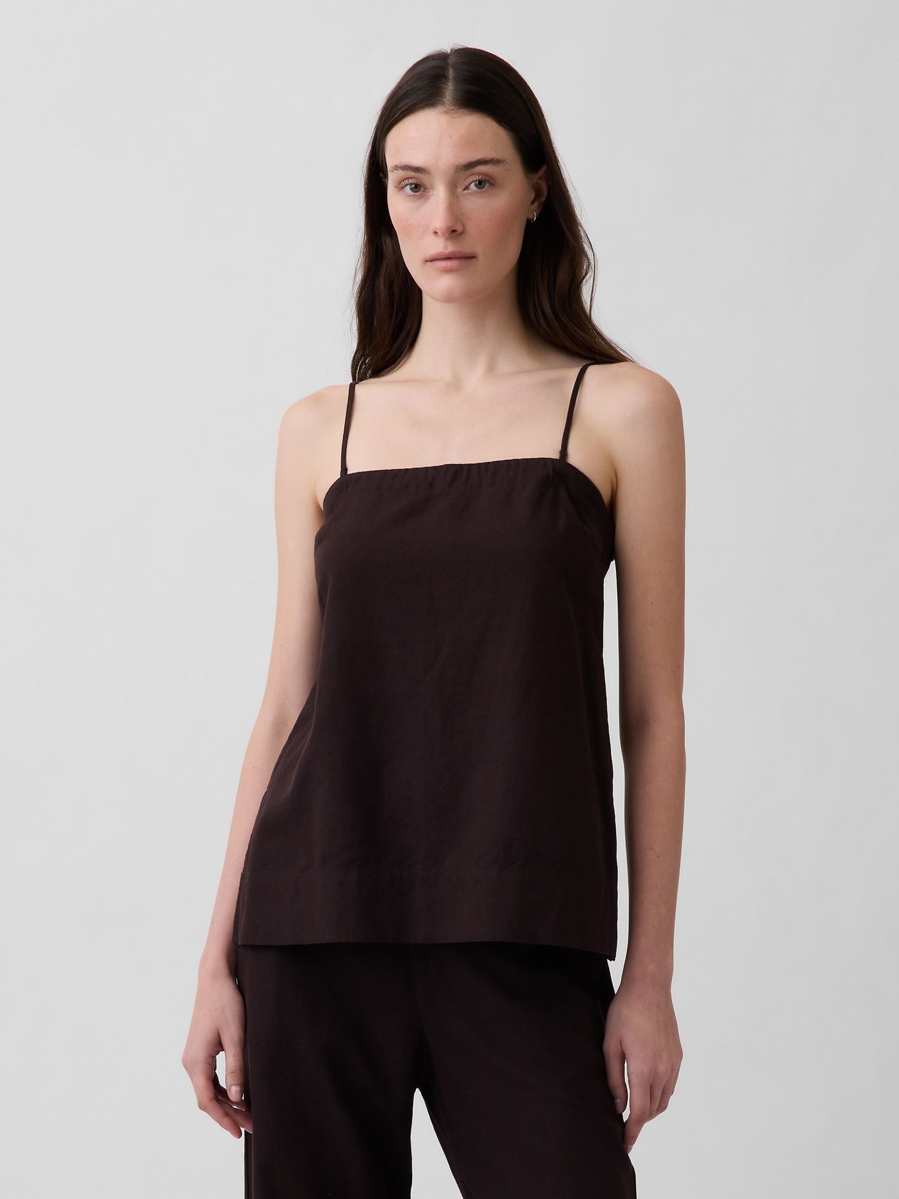Gap Brown Linen-Blend Cami