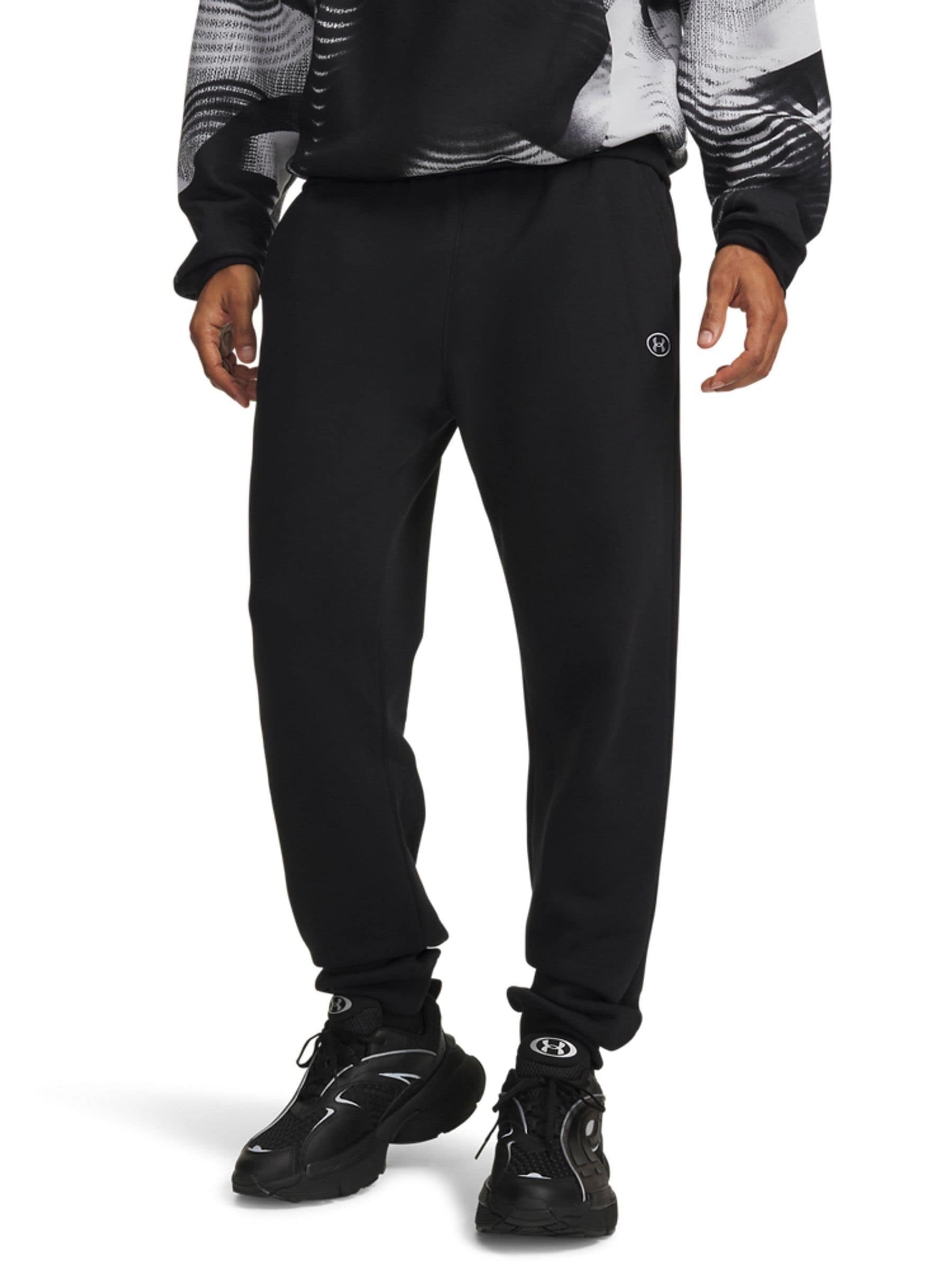 Under Armour Uomo Nero Jogger Rival Fleece Ultimate Black/White Da - Immagine 4
