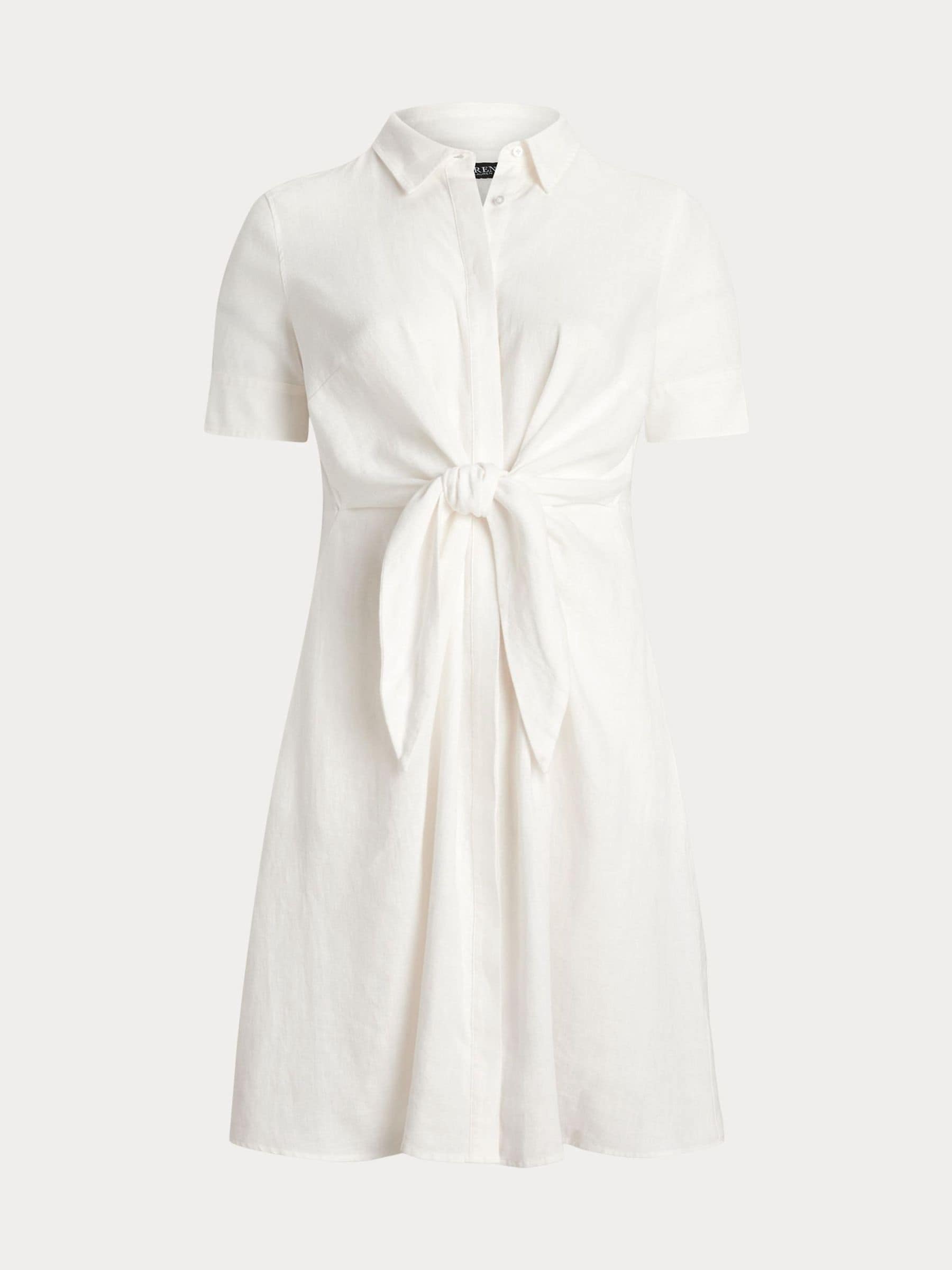 Lauren Ralph Lauren Donna Bianco Wakana-3/4 Sleeve-Casual Dress