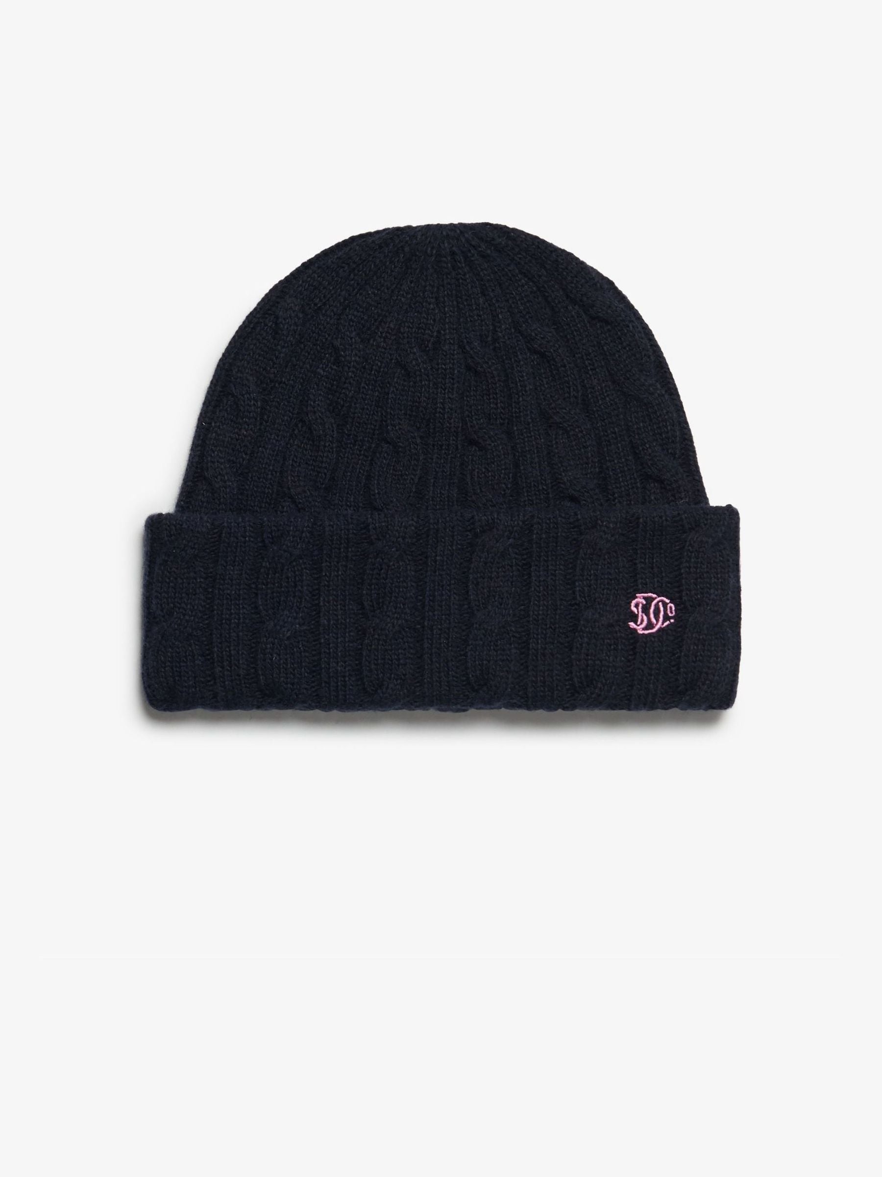 Superdry Blau Premium Zopfstrick-Beanie - Bild 1
