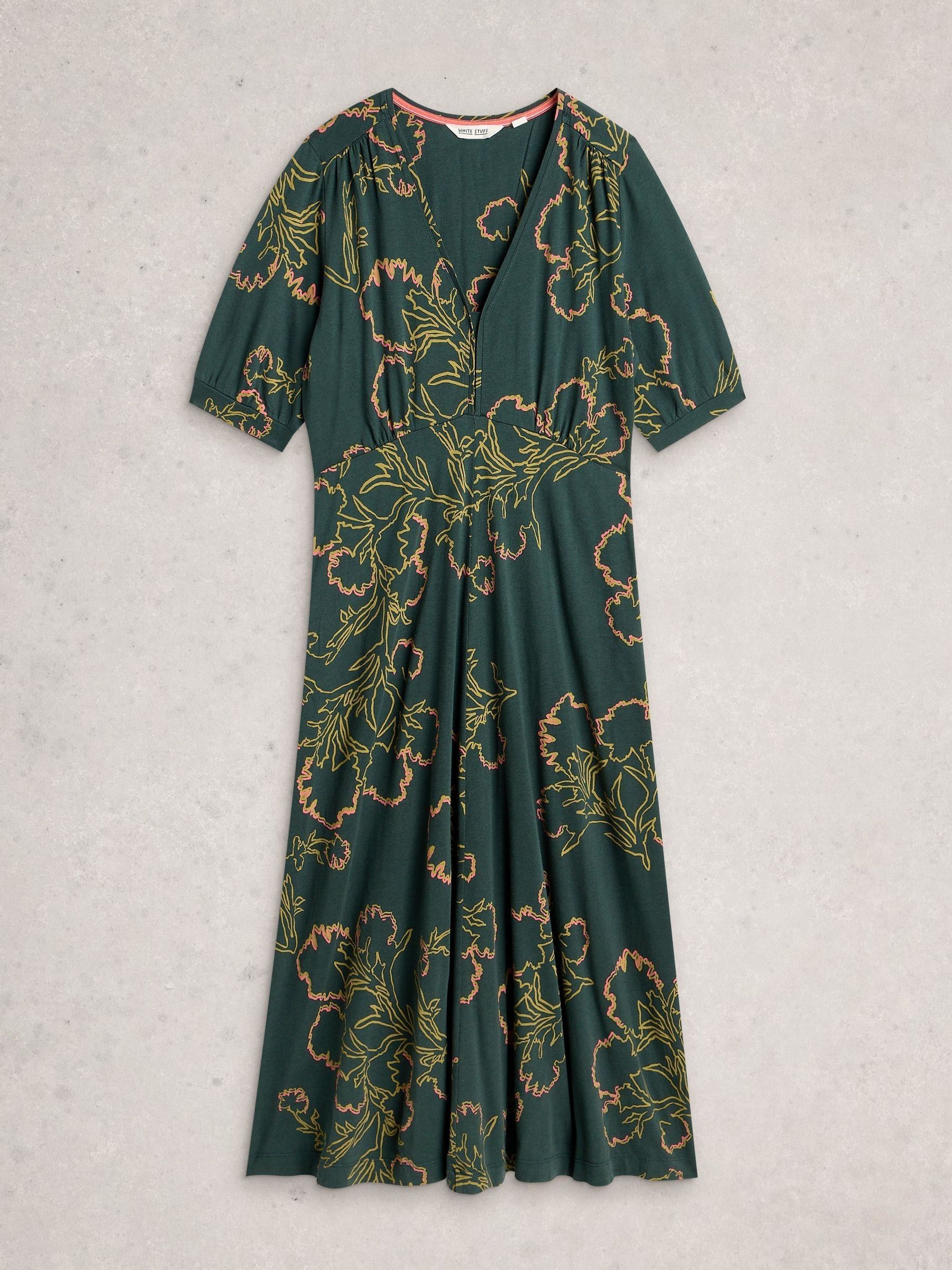 White Stuff Mujer Verde Megan Jersey Dress