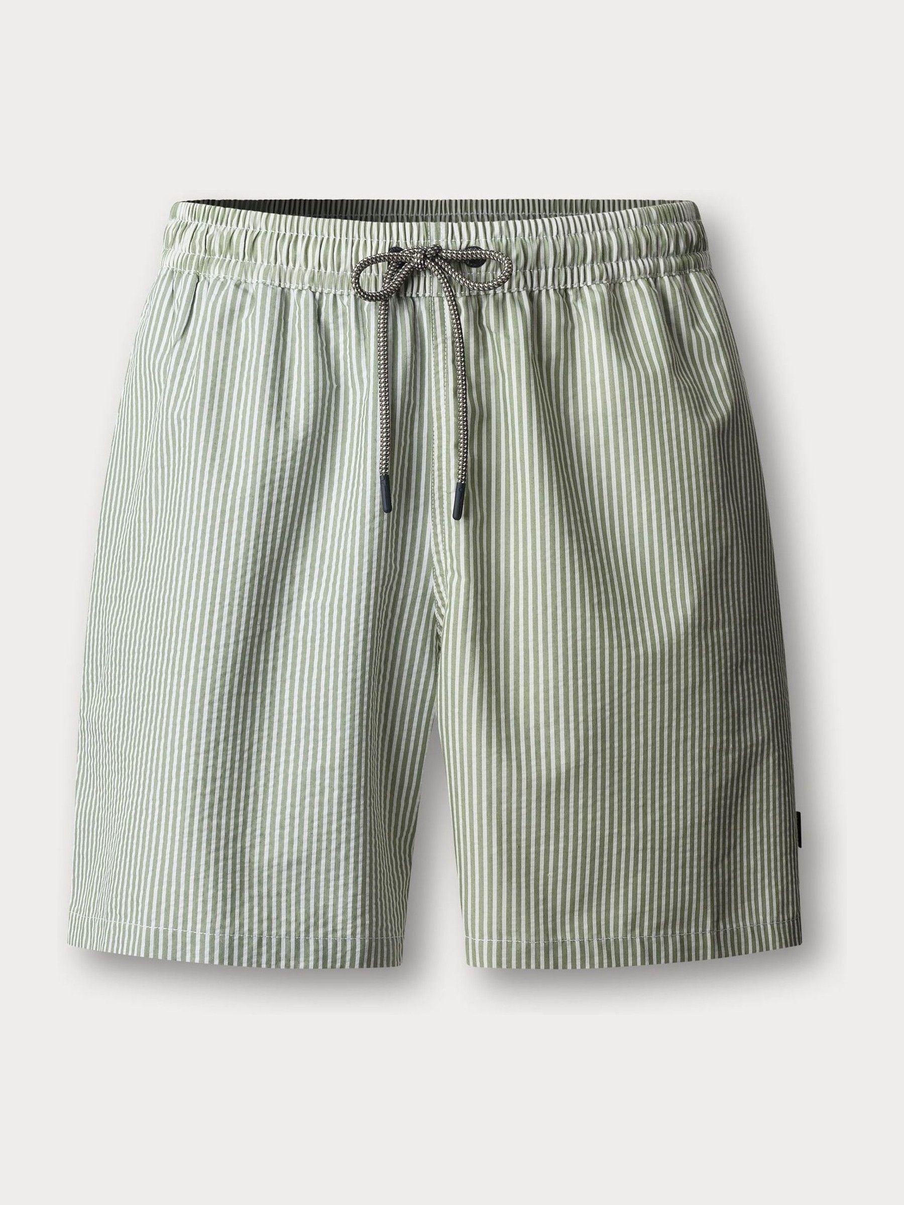 Hackett Uomo Verde Seersucker Swim Shorts