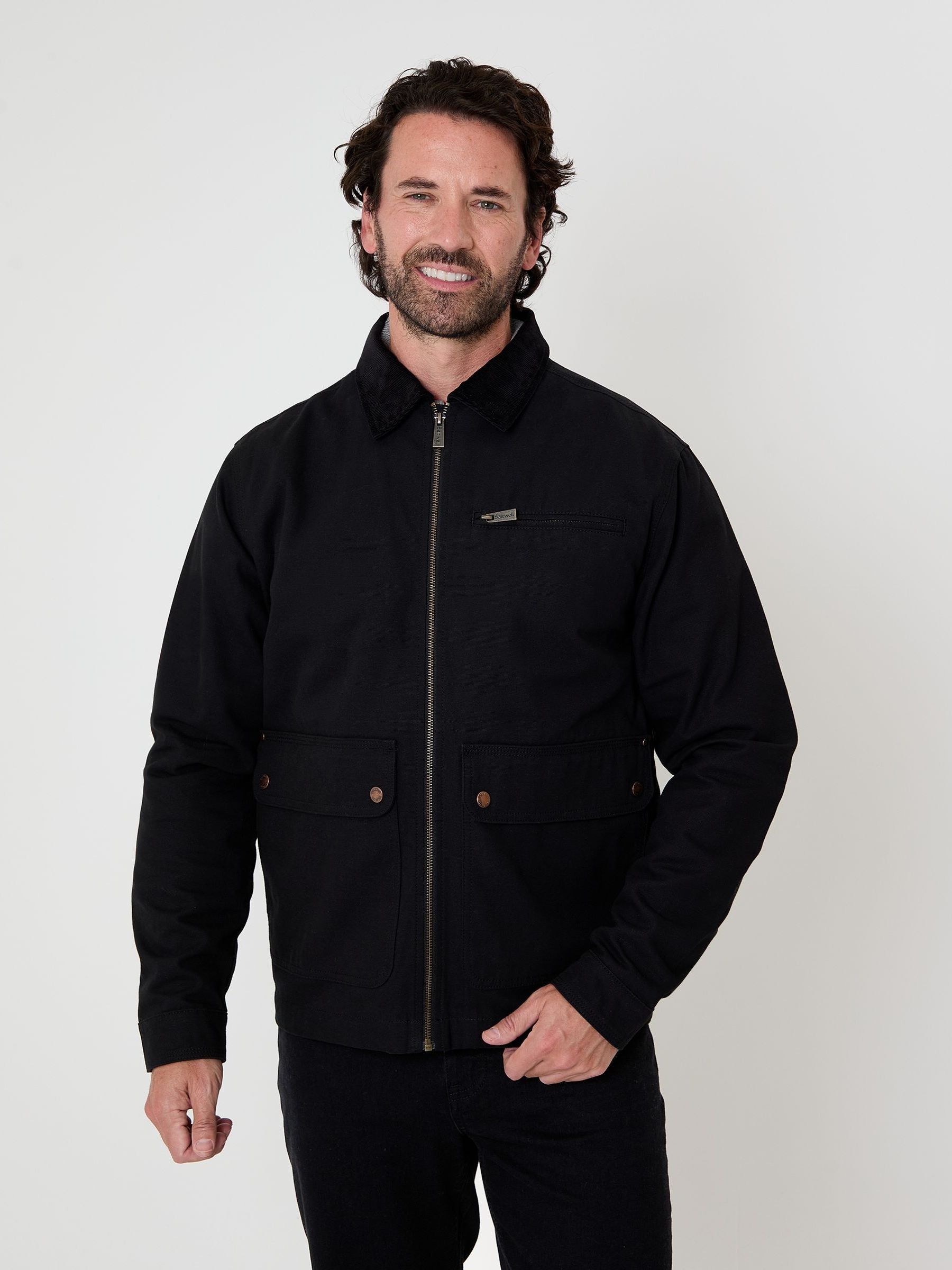 Saltwell Cotton Canvas Jacket With Cord Collar