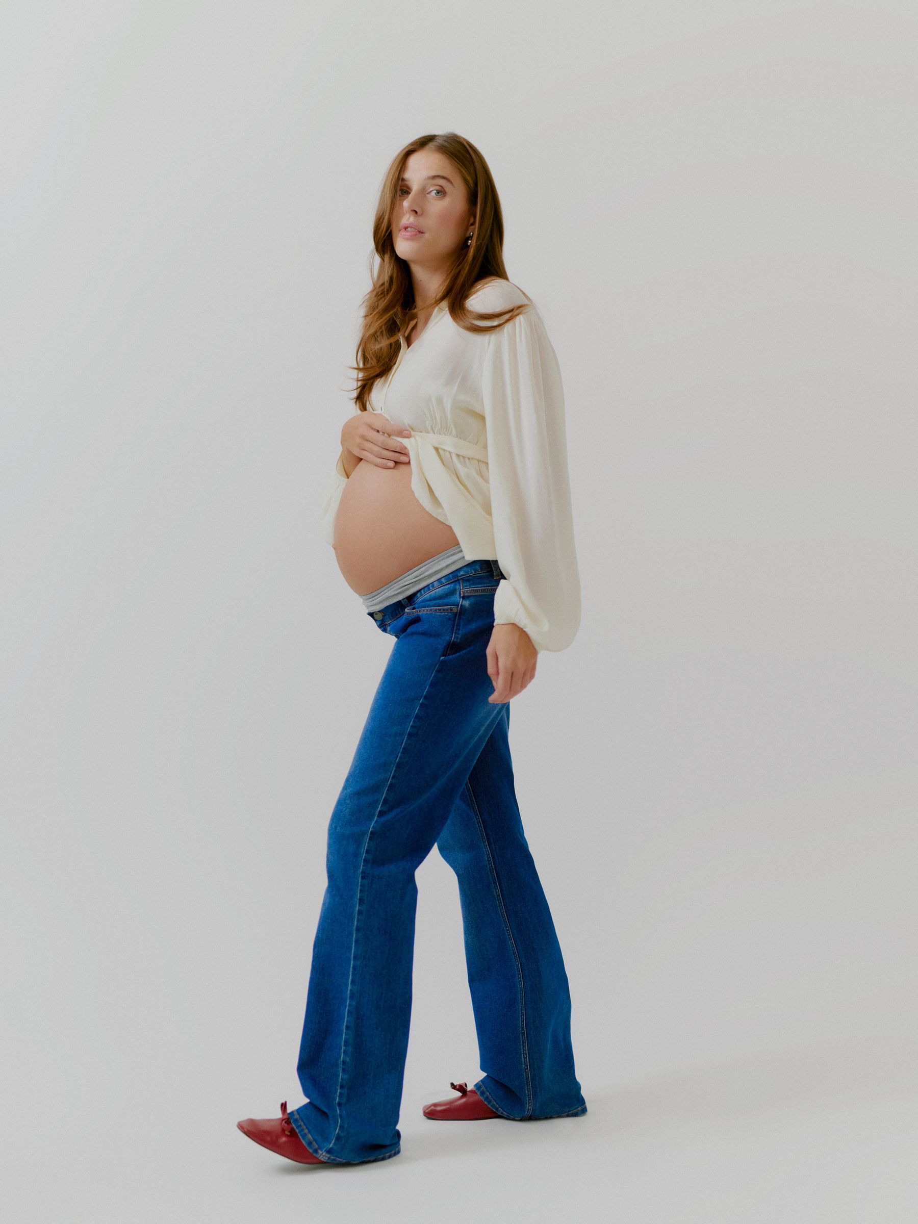 Mamalicious Umstandsmode Over Bump Flared Jeans - Bild 5