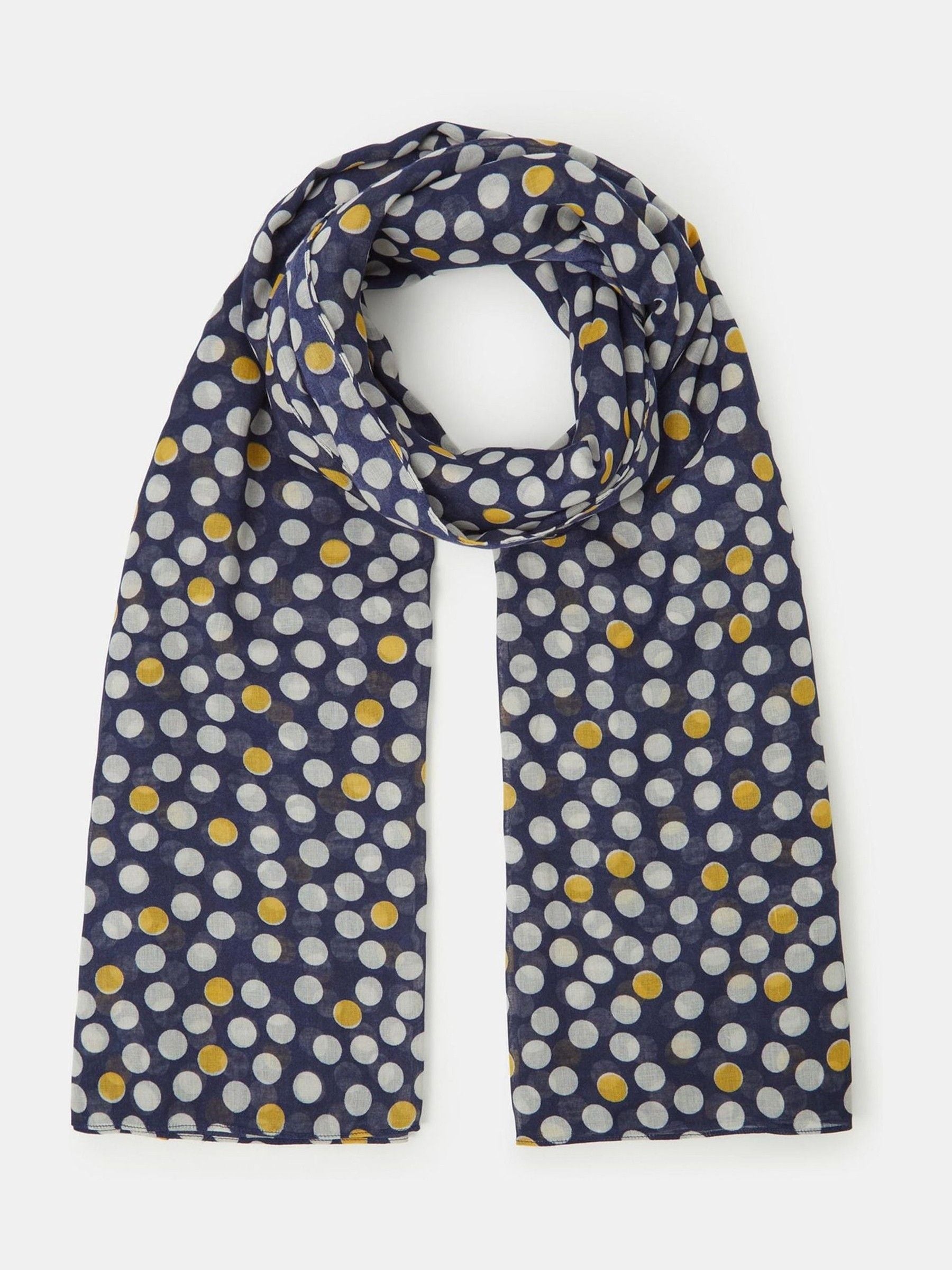 Next - Accessorize Blue Lightweight Polka Dot Scarf