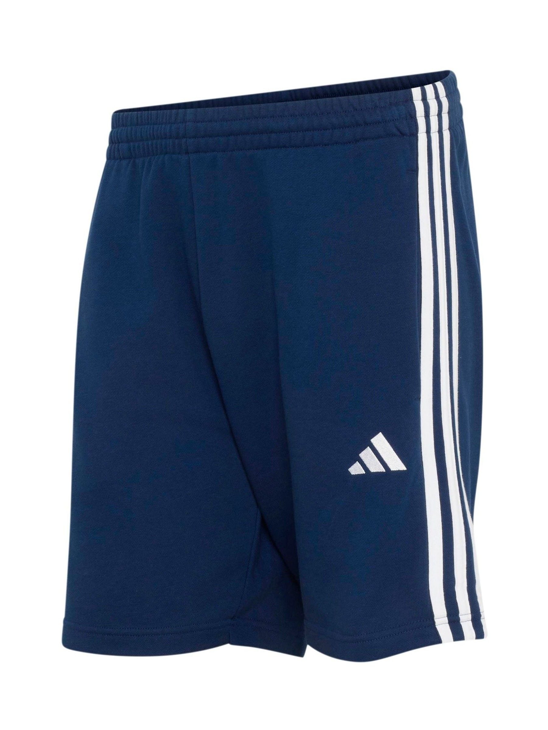 Adidas Uomo Blu E Essentials 3-Stripes French Terry Shorts - Immagine 1