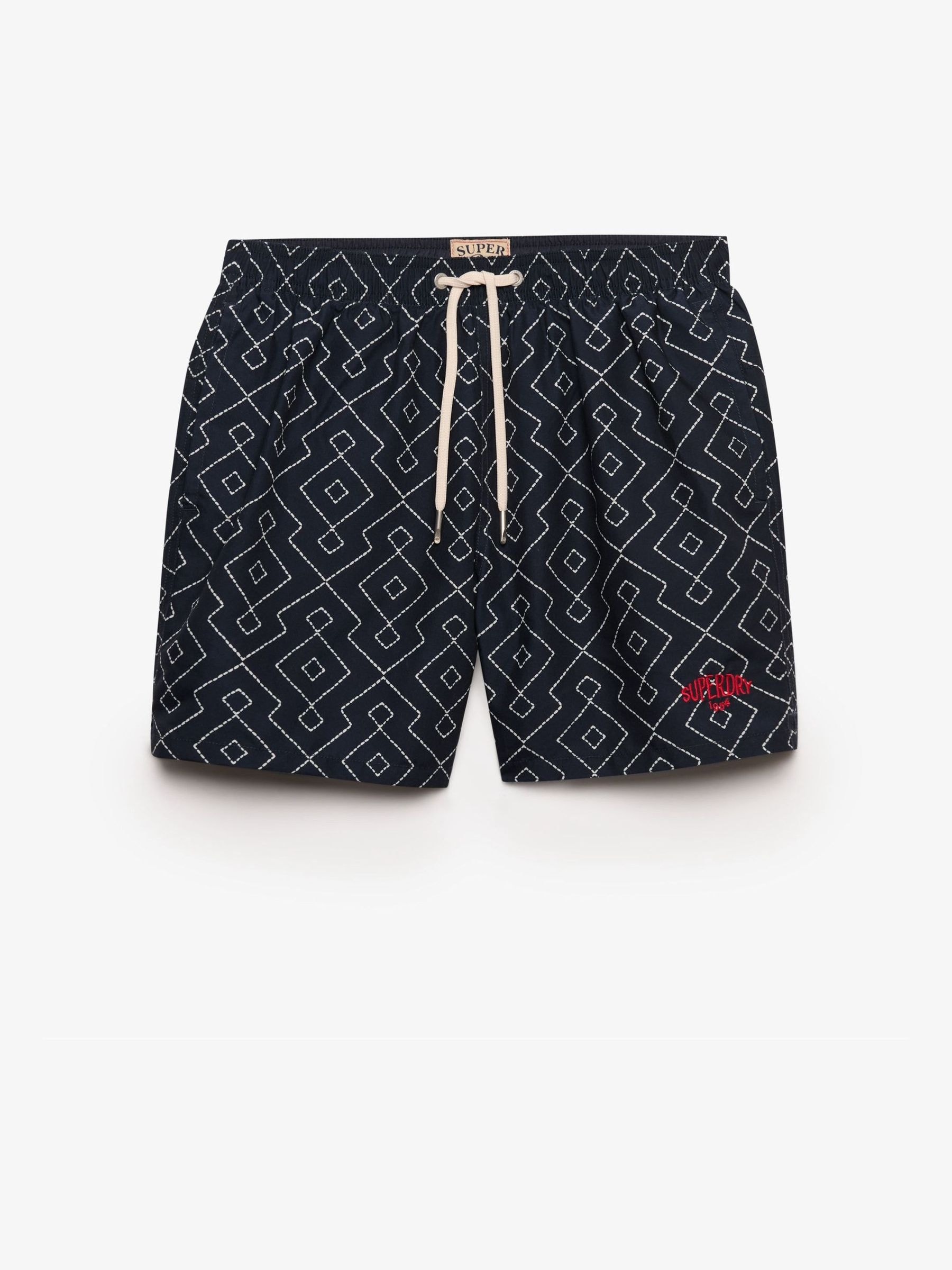 Joom Superdry Herren Blau Printed 15 Swim Shorts Quick-Drying Blue Cm - Bild 5