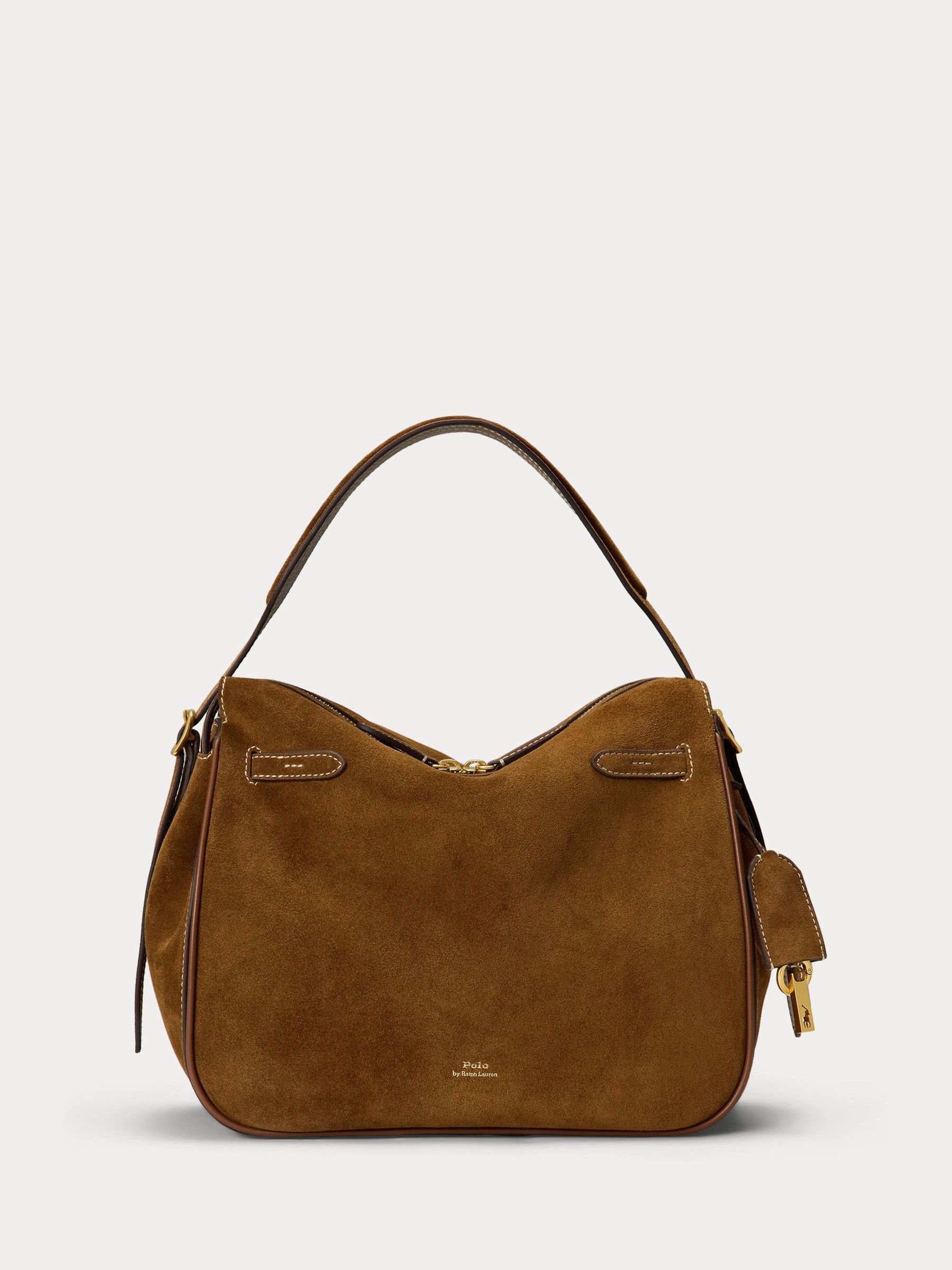 Polo Ralph Lauren Brown Leather Large Satchel Bag