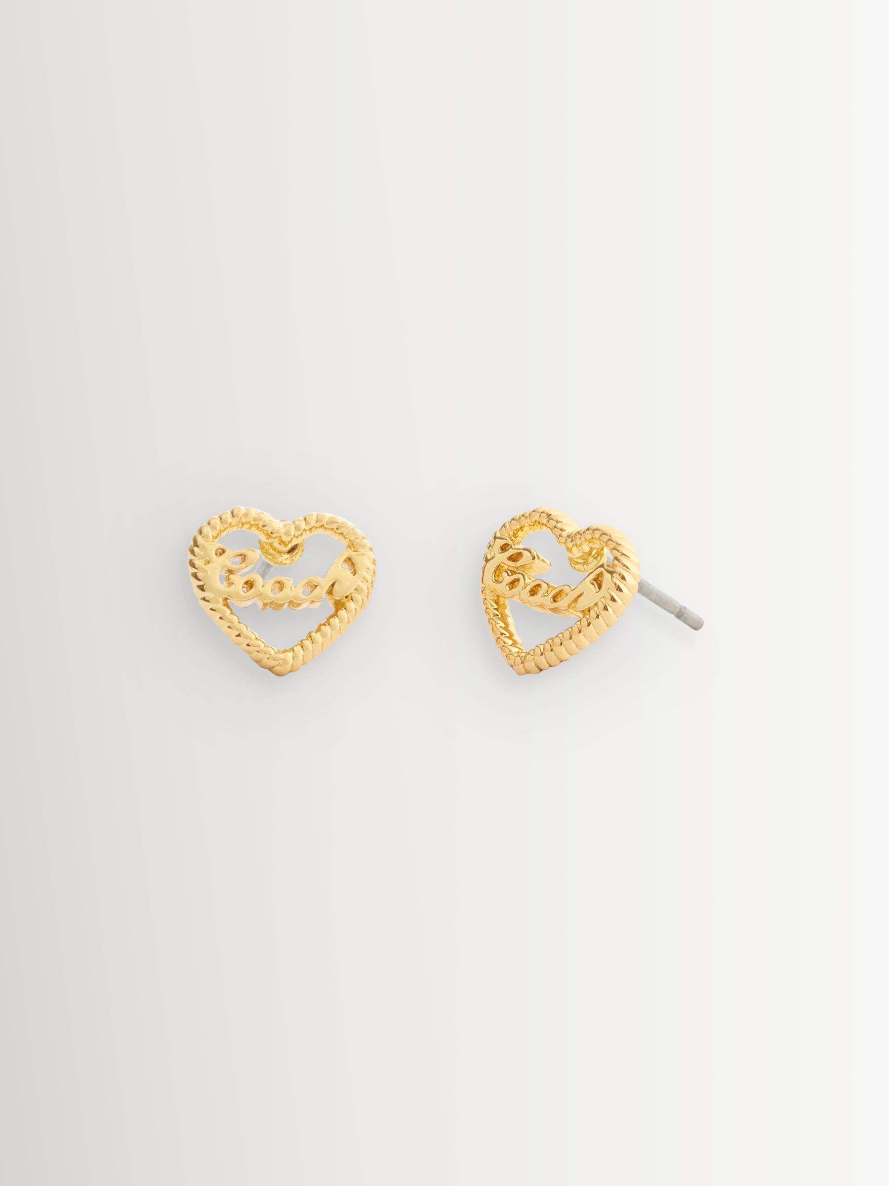 Coach Charming Charms Signatur Hjärtformade Örhängen