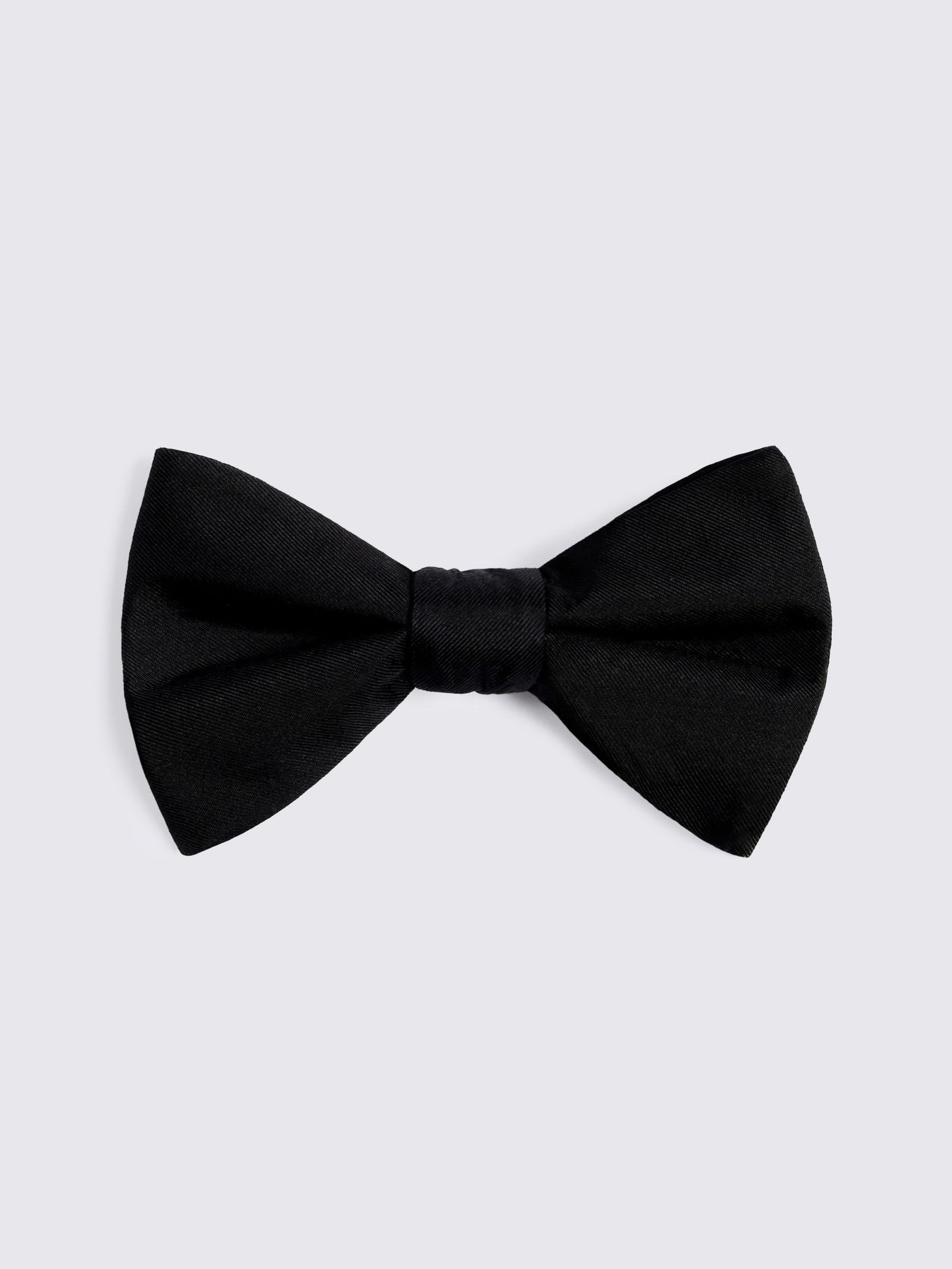 Moss Black Silk Bow Tie