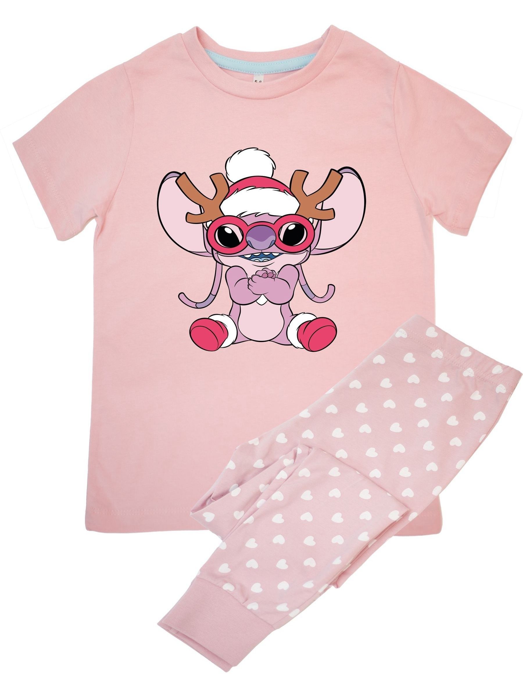 Brands In Pink Disney Lilo & Stitch Angel Christmas Look Pyjamas