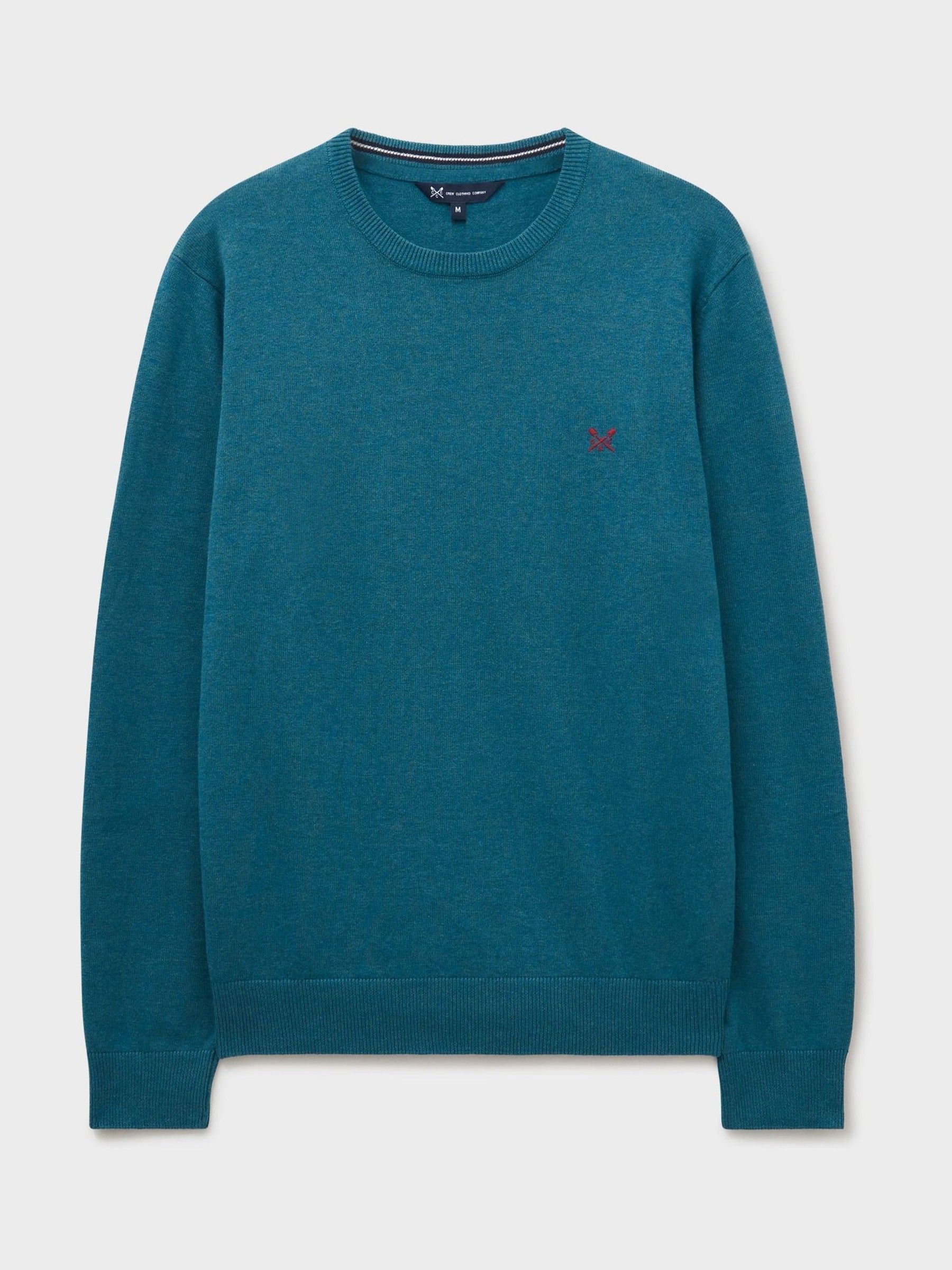 Crew Clothing Blue Cotton Crew Neck Jumper