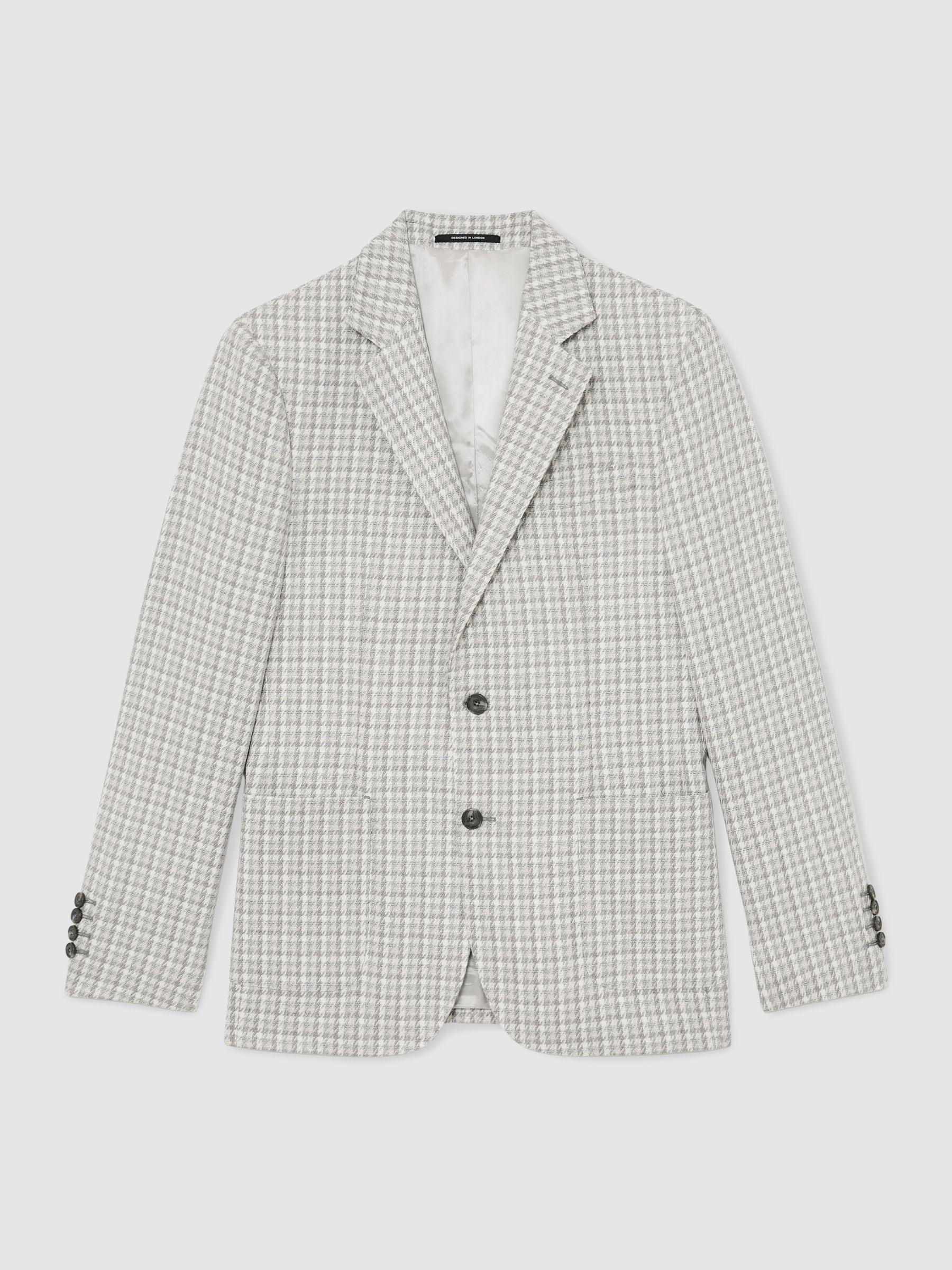 Reiss - Blazer - Houndstooth - Taille 38 - Gris